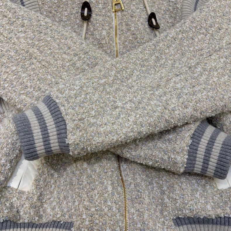 Louis Vuitton Louis Vuitton Tweed Teddy Hooded Jacket Size XXS / US 00 / IT 34 - 6 Thumbnail