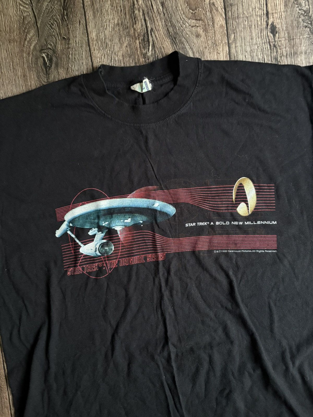 Vintage 1999 Star Trek 'A Bold New Millenium' Promo Serial T-Shirt Size US L / EU 52-54 / 3 - 2 Thumbnail
