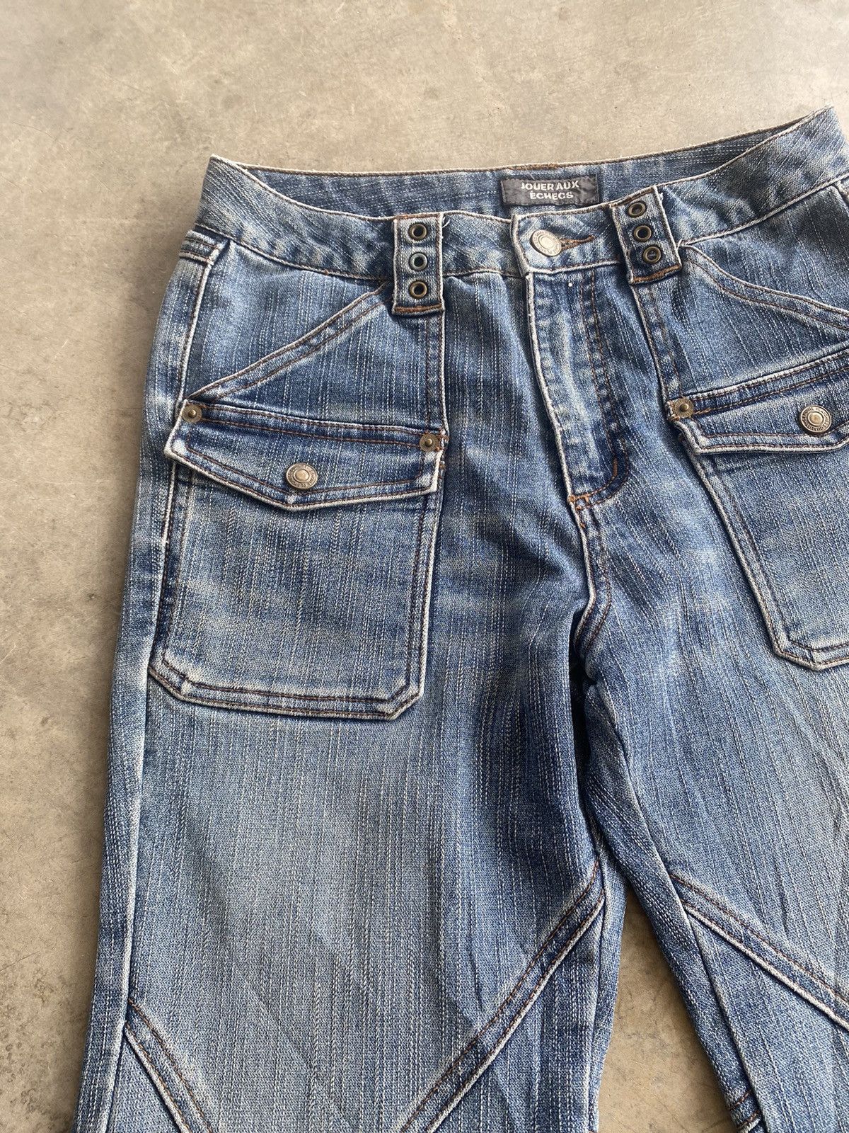 Hysteric Glamour × If Six Was Nine × Tornado Mart Japanese Jouer Aux Echecs Python Stretch Flare Jeans Size US 27 - 5 Thumbnail
