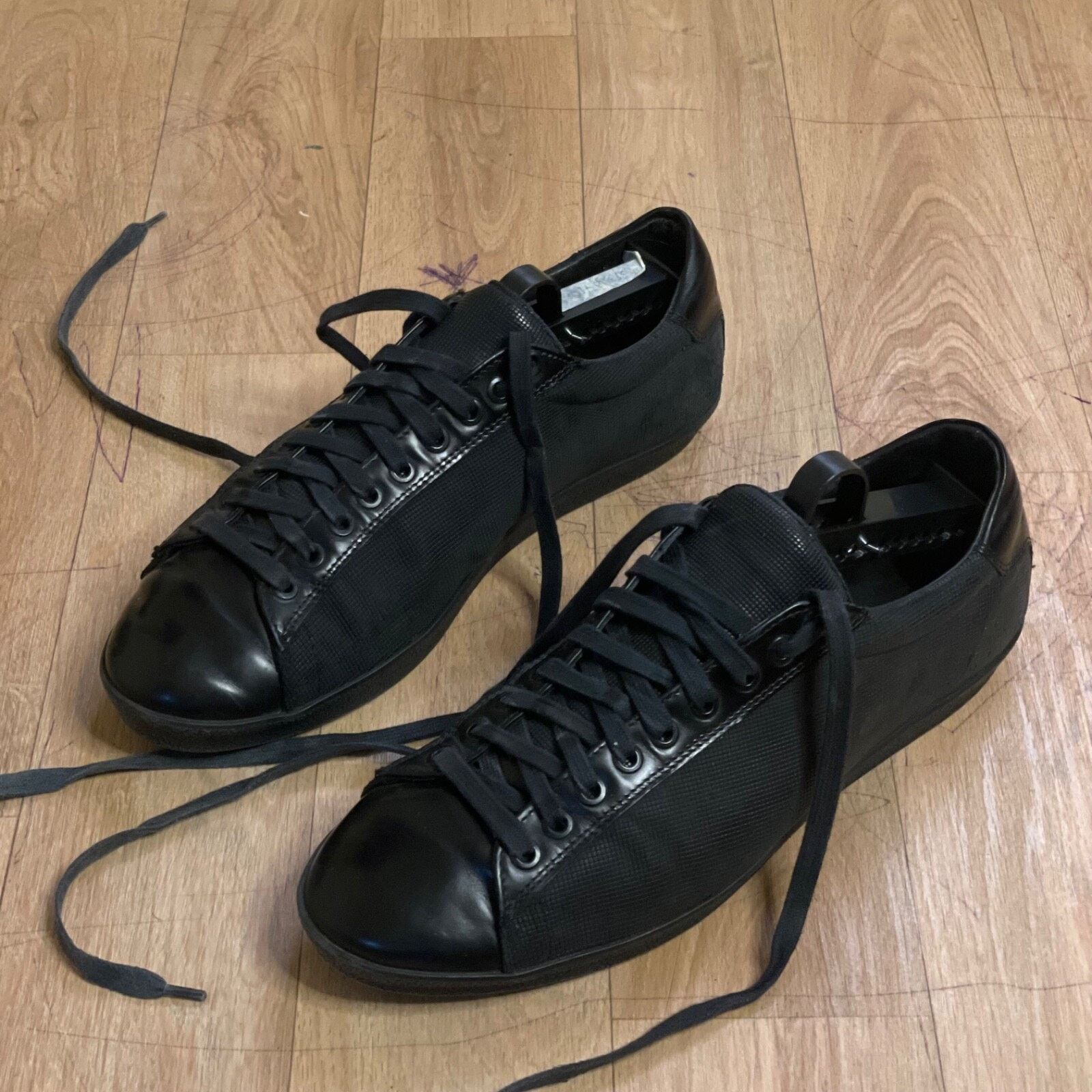 Burberry BURBERRY SHOES SNEAKERS MEN'S lace up SHOES Leather Low Top Size US 8 / EU 41 - 2 Thumbnail
