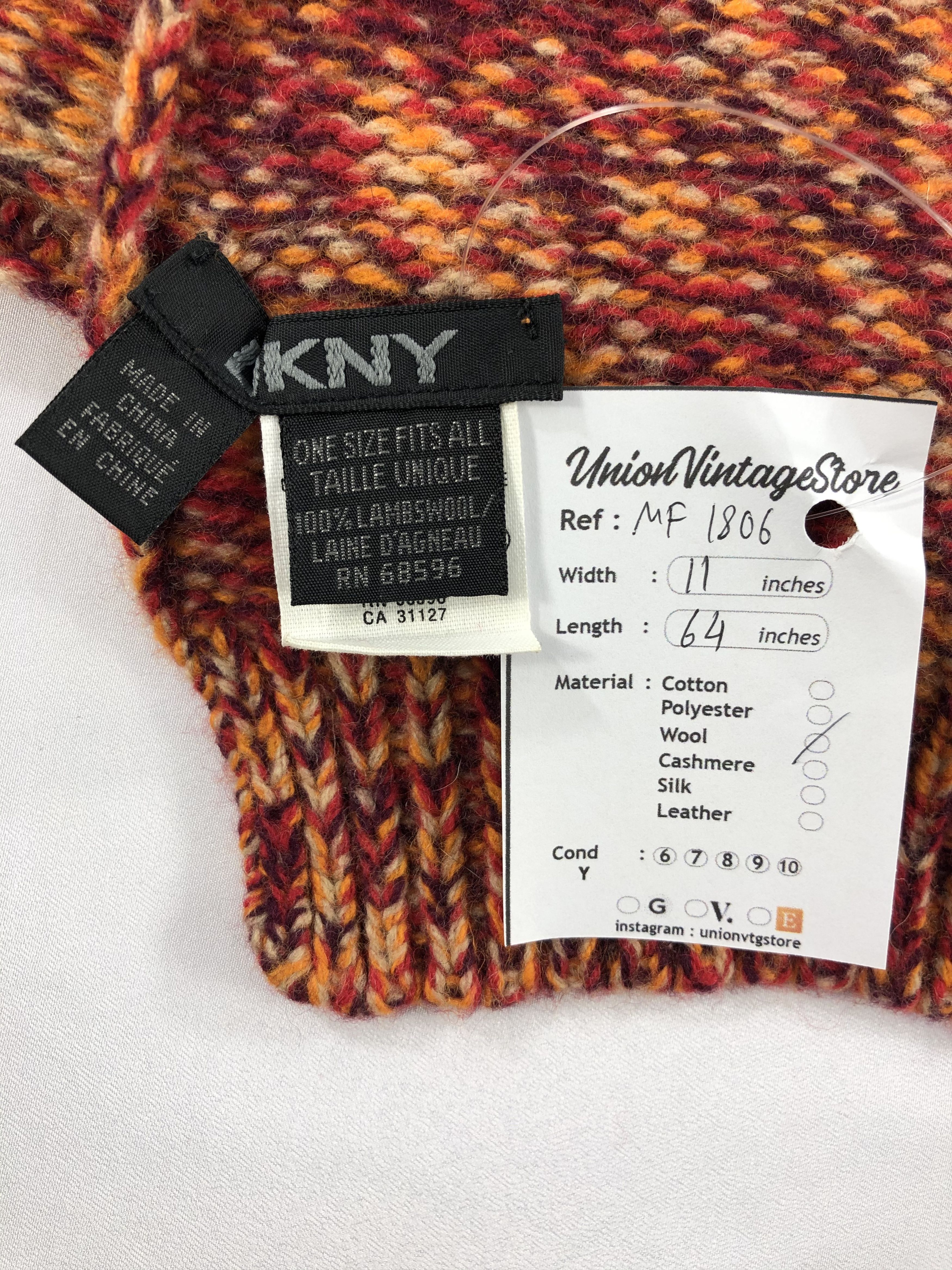 DKNY Vintage DKNY Scarf/Muffler/Neckwear MF1806 Size ONE SIZE - 5 Thumbnail