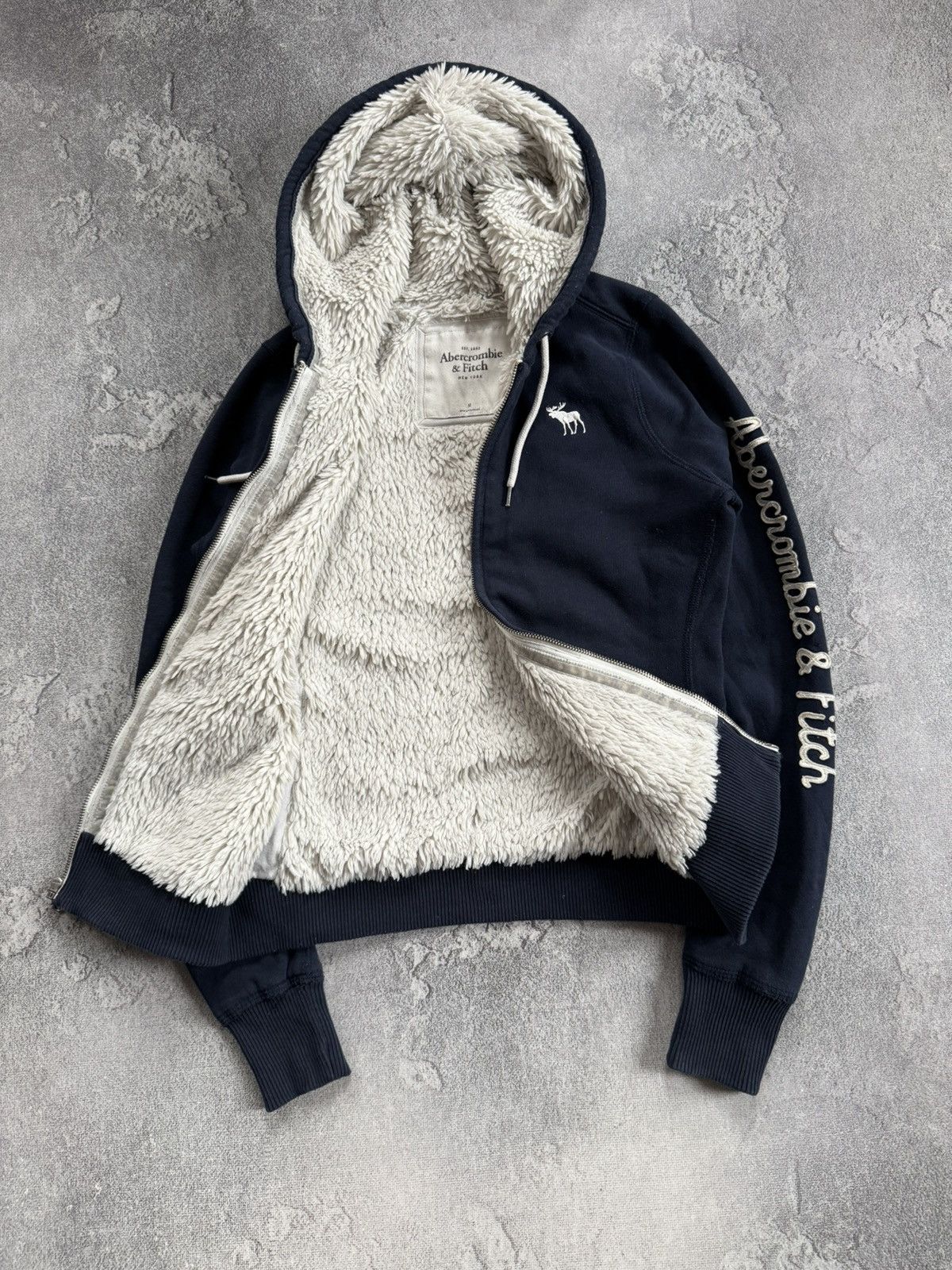 Abercrombie & Fitch Abercrombie & Fitch M/size lined sherpa hoodie fur LGB Y2K Size M / US 6-8 / IT 42-44 - 6 Thumbnail