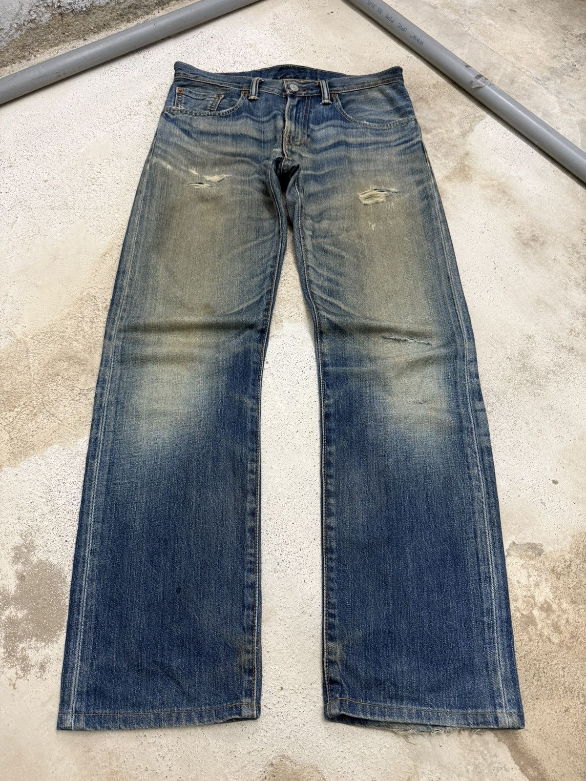 Levi's Y2K Levis 502 Muddy Distressed Denim Pants Size US 30 / EU 46 - 1 Thumbnail