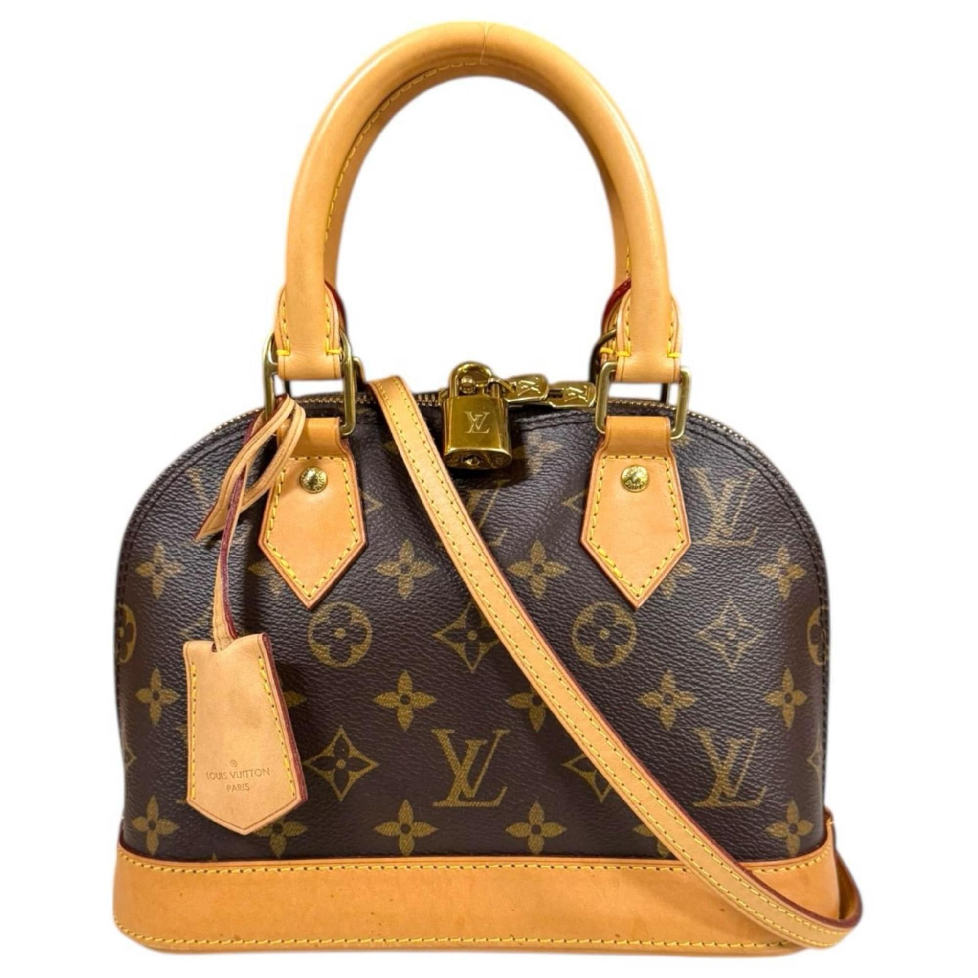 Louis Vuitton Louis Vuitton Alma BB Monogram Shoulder Bag, Canvas M53152 Brown, Women's, Used, 2-way Size ONE SIZE - 1 Thumbnail
