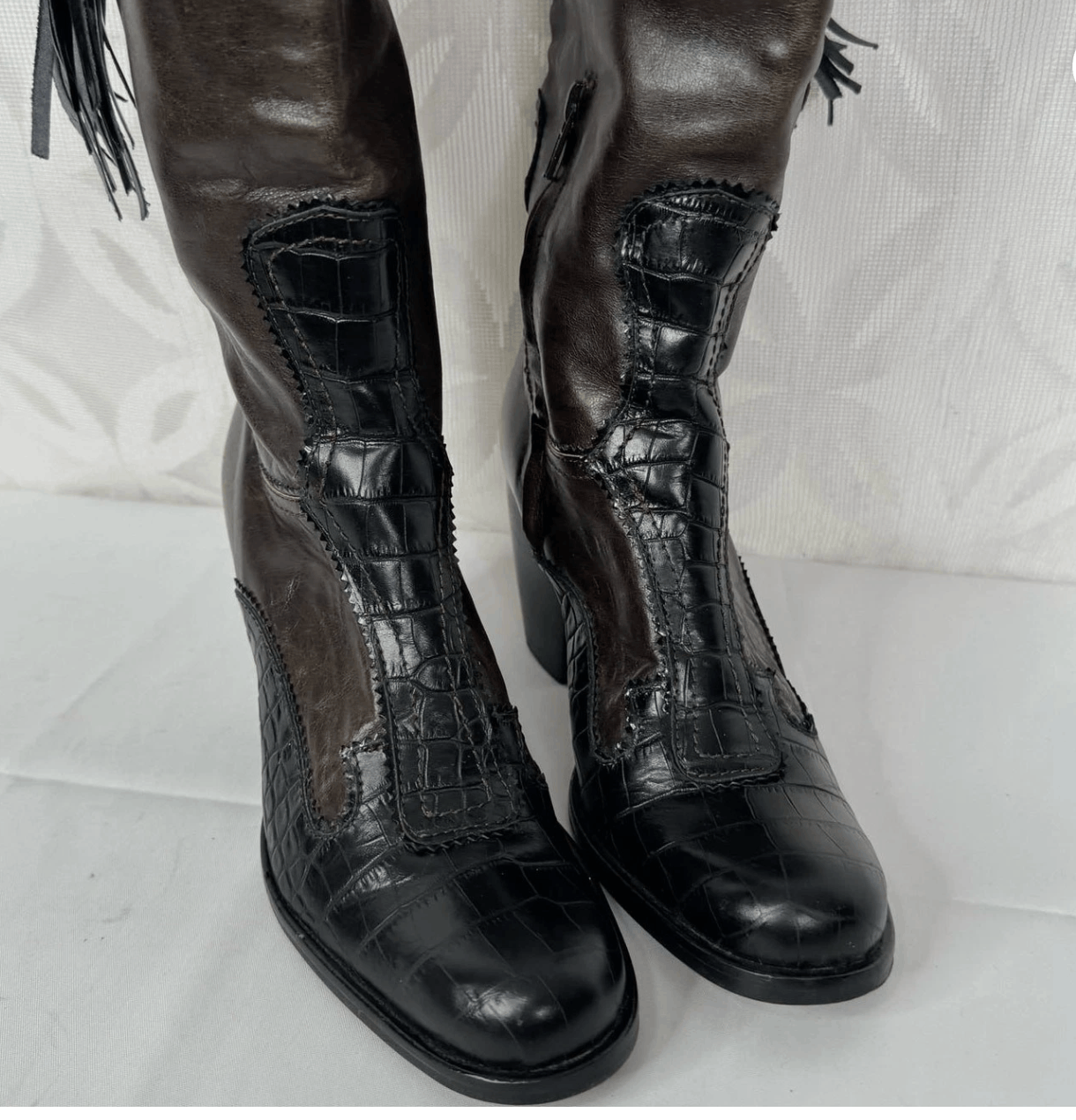 Other El Vaquero by Valerio Giuntoli Italy Western Heel Boots Size US 6 / IT 36 - 6 Thumbnail