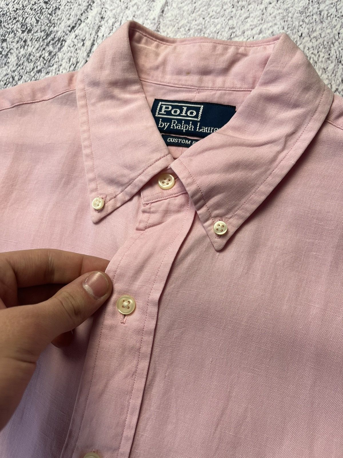 Polo Ralph Lauren Vintage RALPH LAUREN Linen Striped Short Sleeved Silk Shirt Size US S / EU 44-46 / 1 - 11 Thumbnail