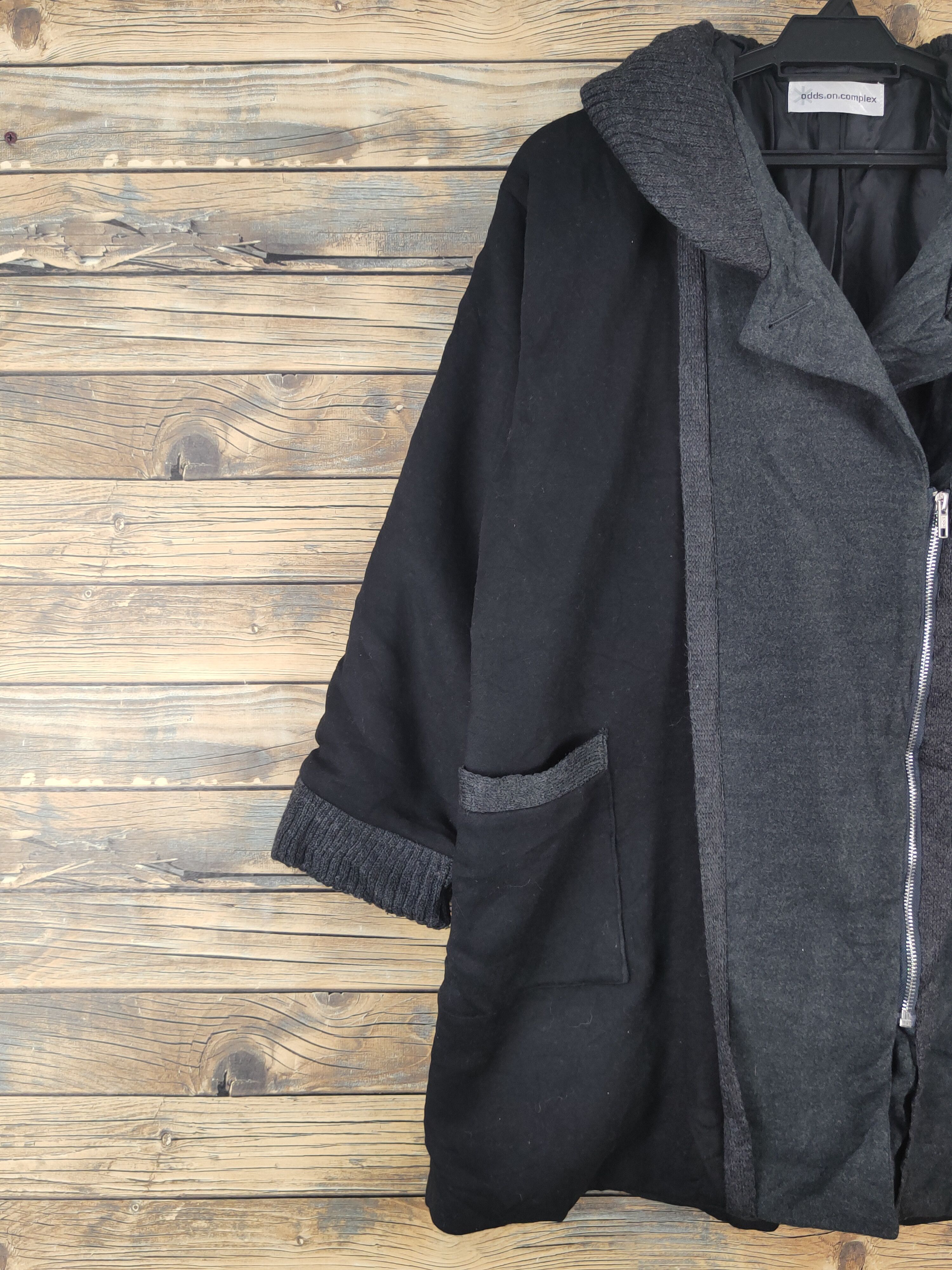 Japanese Brand × Vintage Old Vintage Design by Odds on Complex Black Coats Size US L / EU 52-54 / 3 - 3 Thumbnail