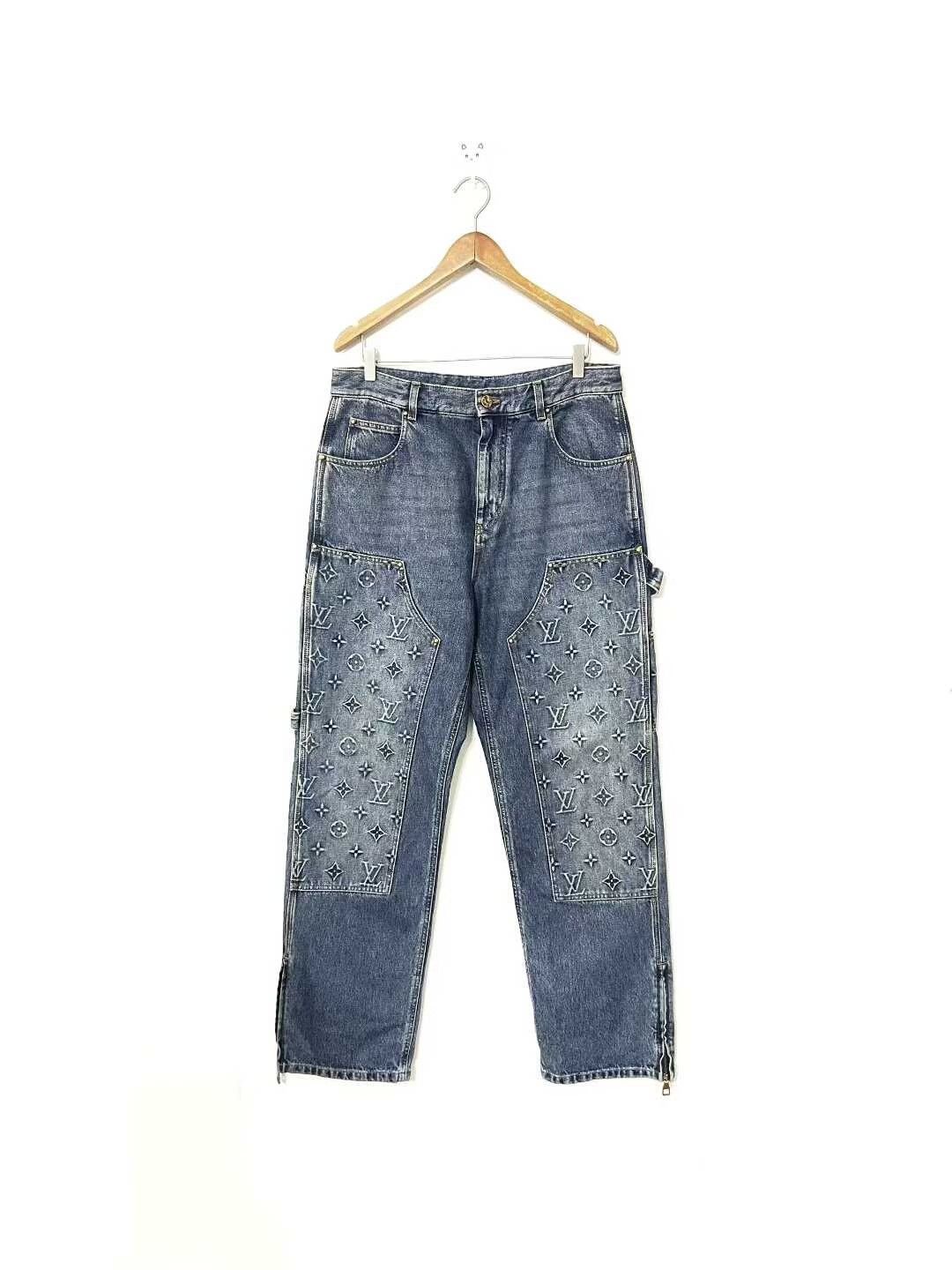 Louis Vuitton Louis Vuitton Blue Denim Jeans for Sale Size US 33 - 1 Thumbnail