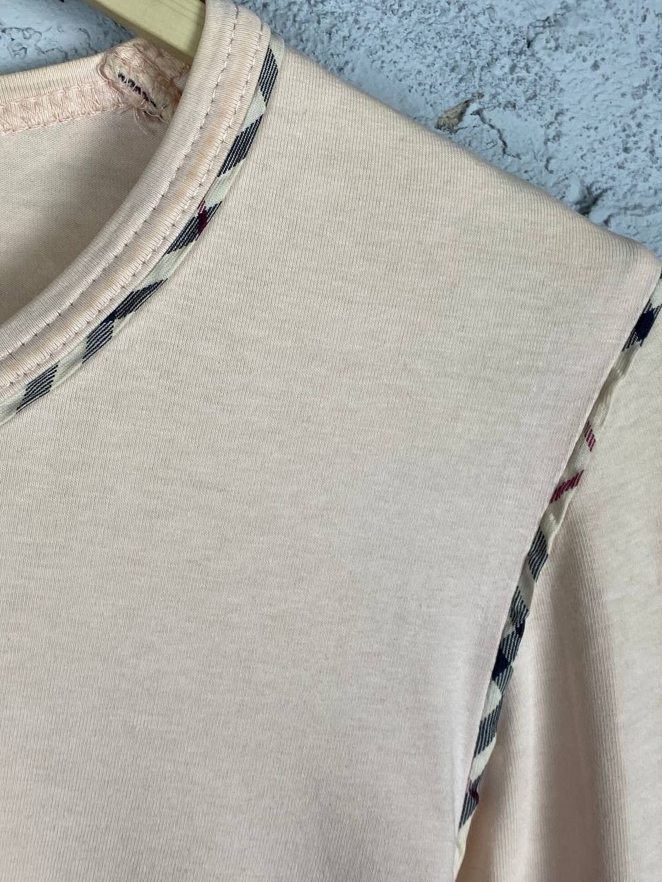 Burberry × Vintage Burberry Vintage Light Pink Nova Check Long Sleeve T Shirt Size XS / US 0-2 / IT 36-38 - 5 Thumbnail