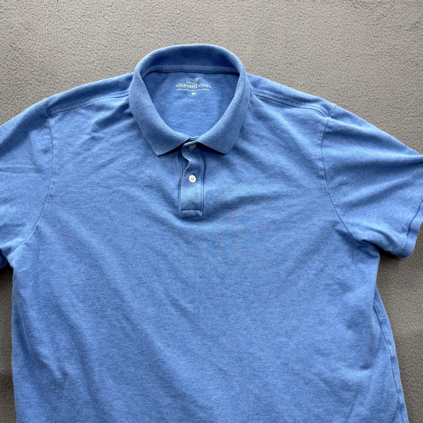 Vineyard Vines Vineyard Vines Polo Shirt Mens M Blue Solid Stretch Cotton Spandex Casual Shirt Size US M / EU 48-50 / 2 - 6 Thumbnail