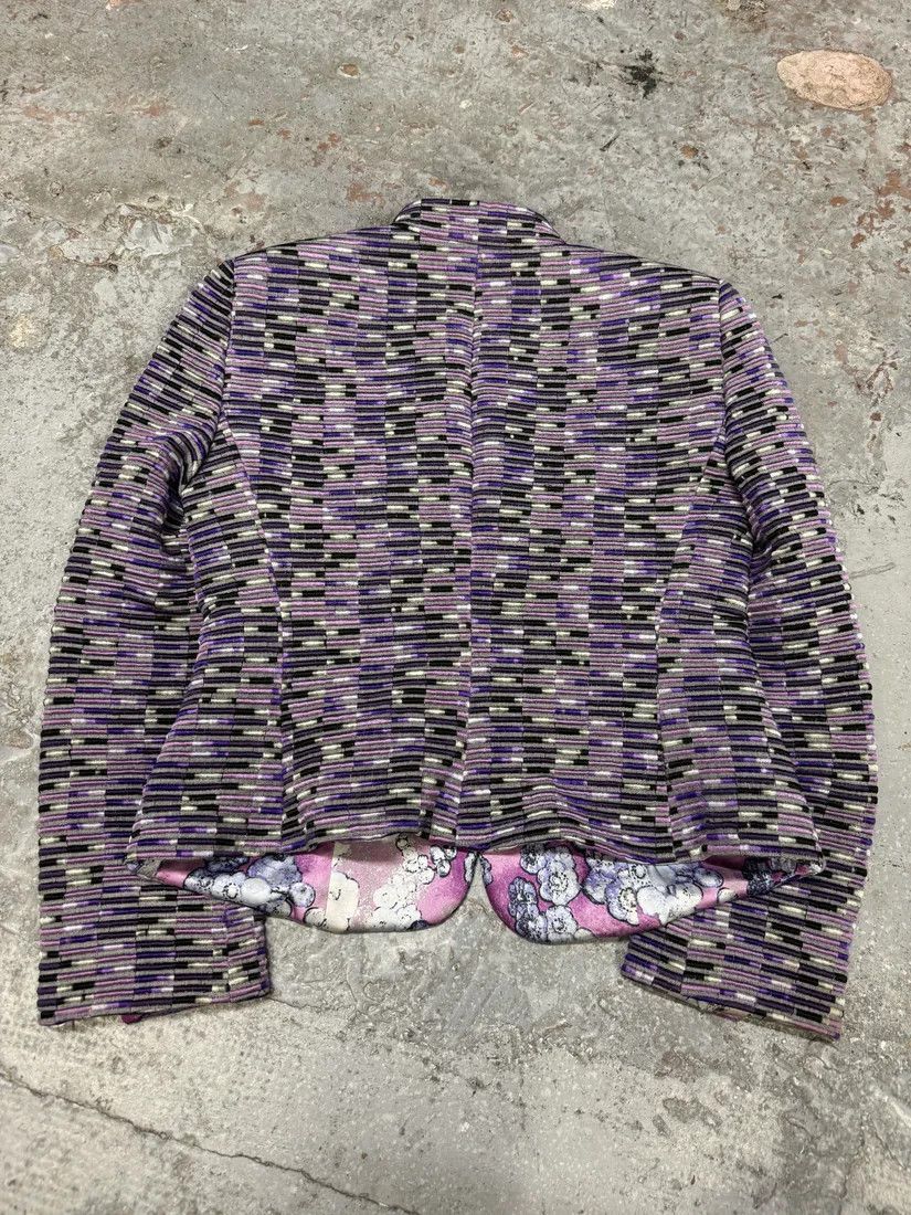 Designer × Giorgio Armani × Vintage Giorgio Armani Purple Lined Buttoned Jacket Size XS / US 0-2 / IT 36-38 - 2 Thumbnail