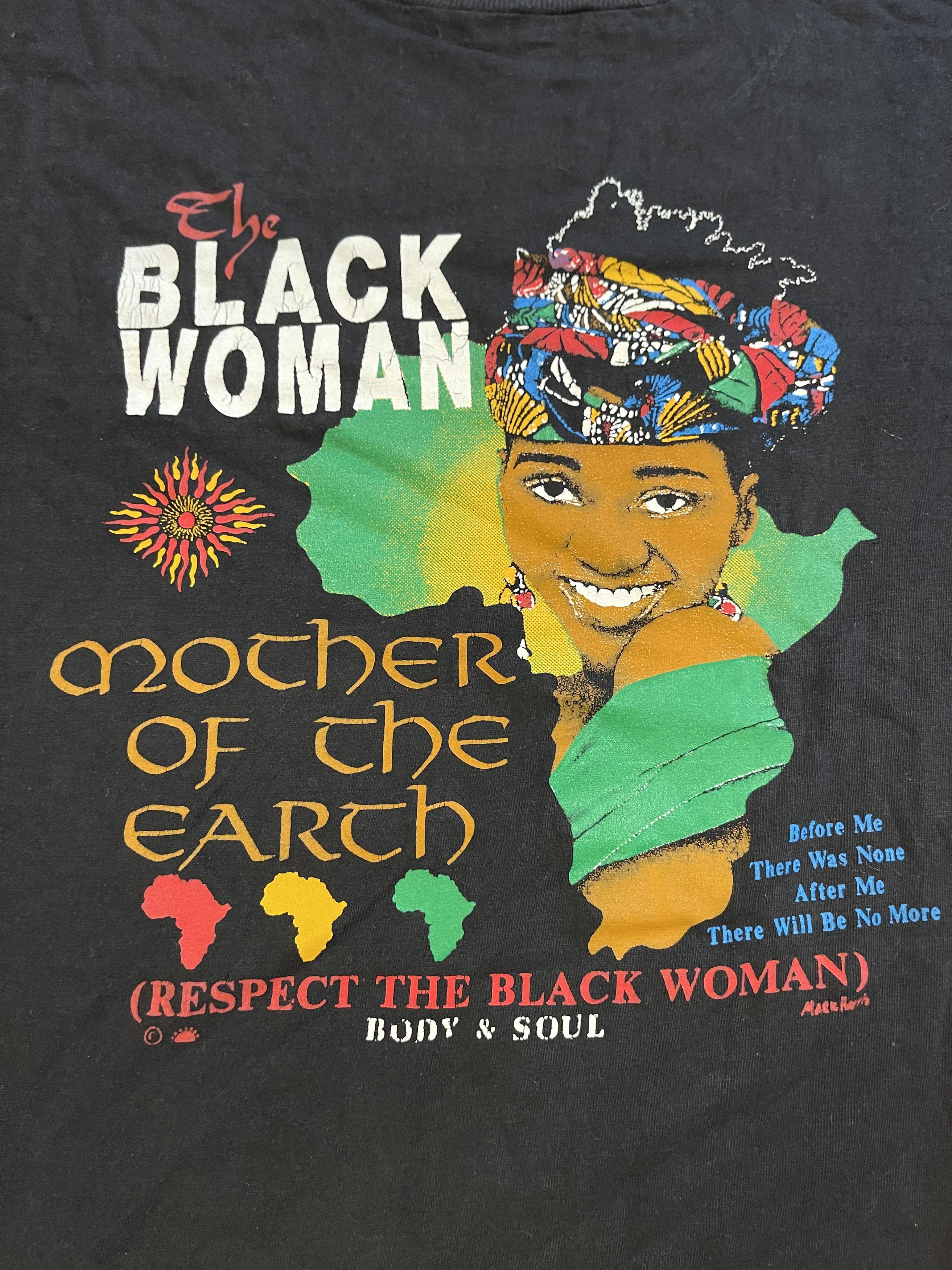 Rap Tees × Vintage 1990's Black Woman Africa Vintage Freaknic Rap T-Shirt Size US L / EU 52-54 / 3 - 4 Thumbnail