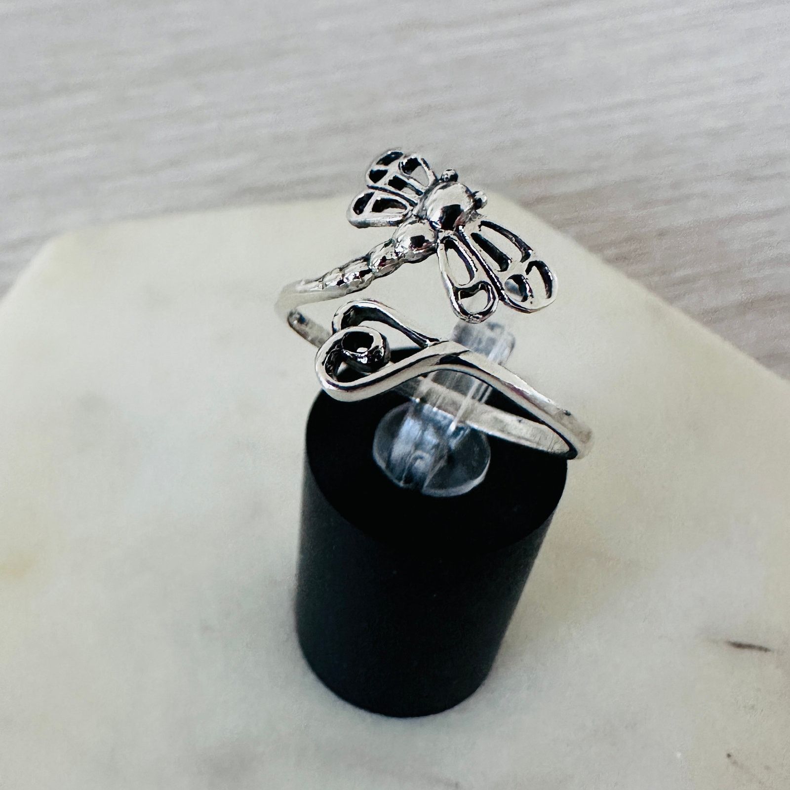 Other Dragonfly Heart Sterling Silver Ring, Oxidized Size ONE SIZE - 6 Thumbnail