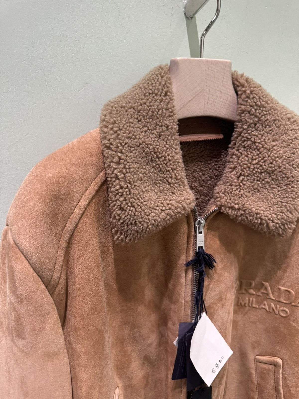 Prada o1la1rc1a0925 Shearling Jacket in Camel Size US L / EU 52-54 / 3 - 7 Thumbnail