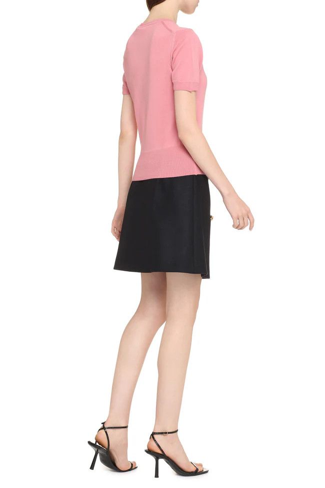 Vivienne Westwood o1f1d3z0226 Bea Logo Knitted T-Shirt in Bubblegum Size XS / US 0-2 / IT 36-38 - 4 Thumbnail