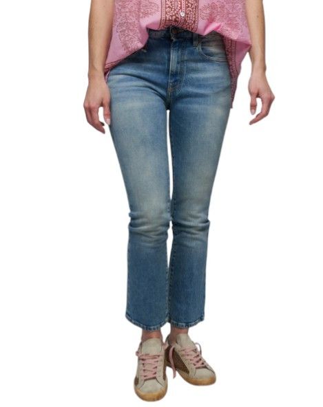 R13 KICK FIT 26 Jasper Stretch Faded Cropped Blue PS26 89042 Size 26" / US 2 / IT 38 - 1 Thumbnail