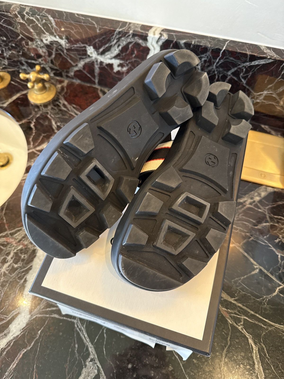 Gucci Gucci Jacquard Stripe Sandals Size US 9.5 / EU 42-43 - 3 Thumbnail