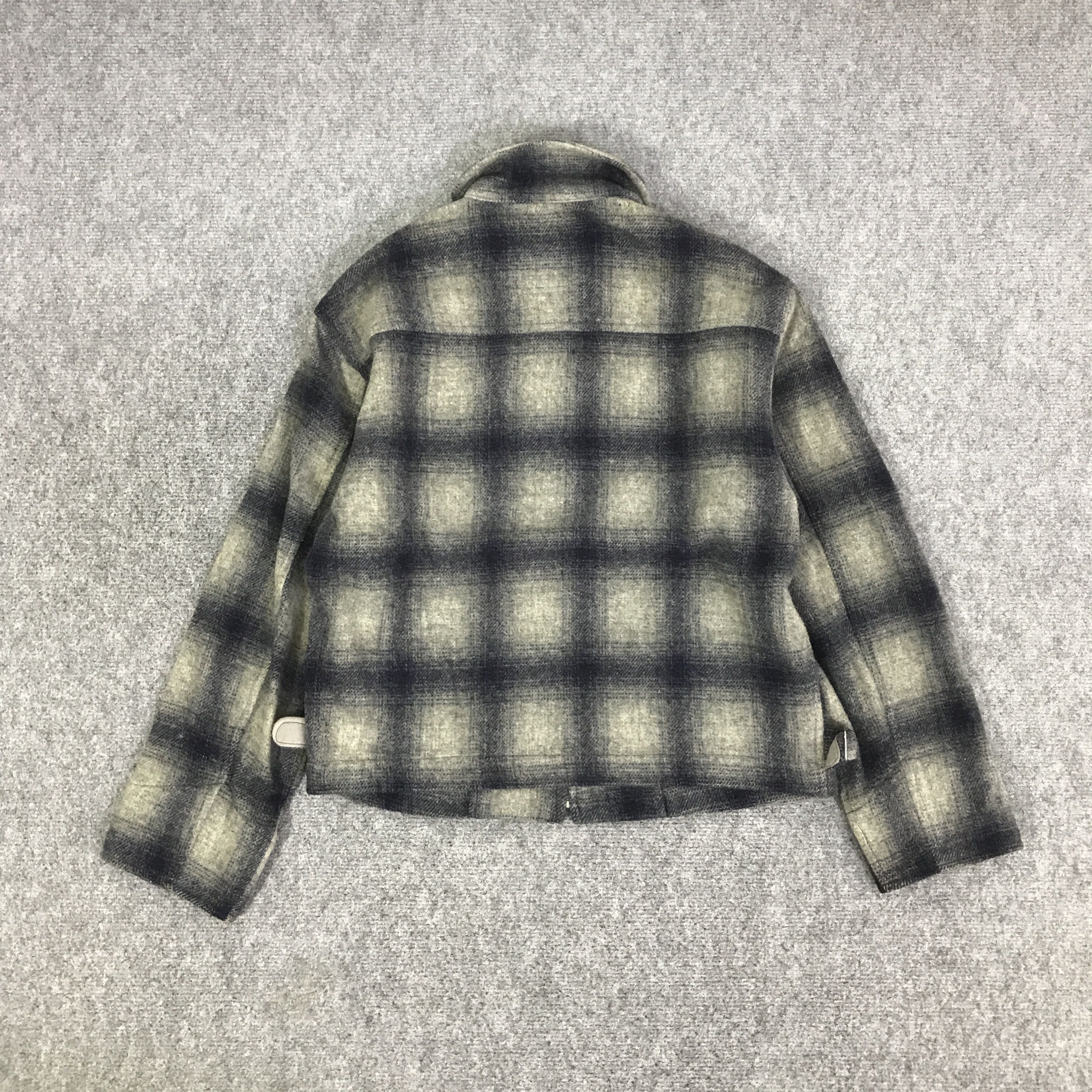 Japanese Brand VINTAGE 90s FLIES JAPAN WOOL TARTAN JACKET K87B2 Size US S / EU 44-46 / 1 - 3 Thumbnail