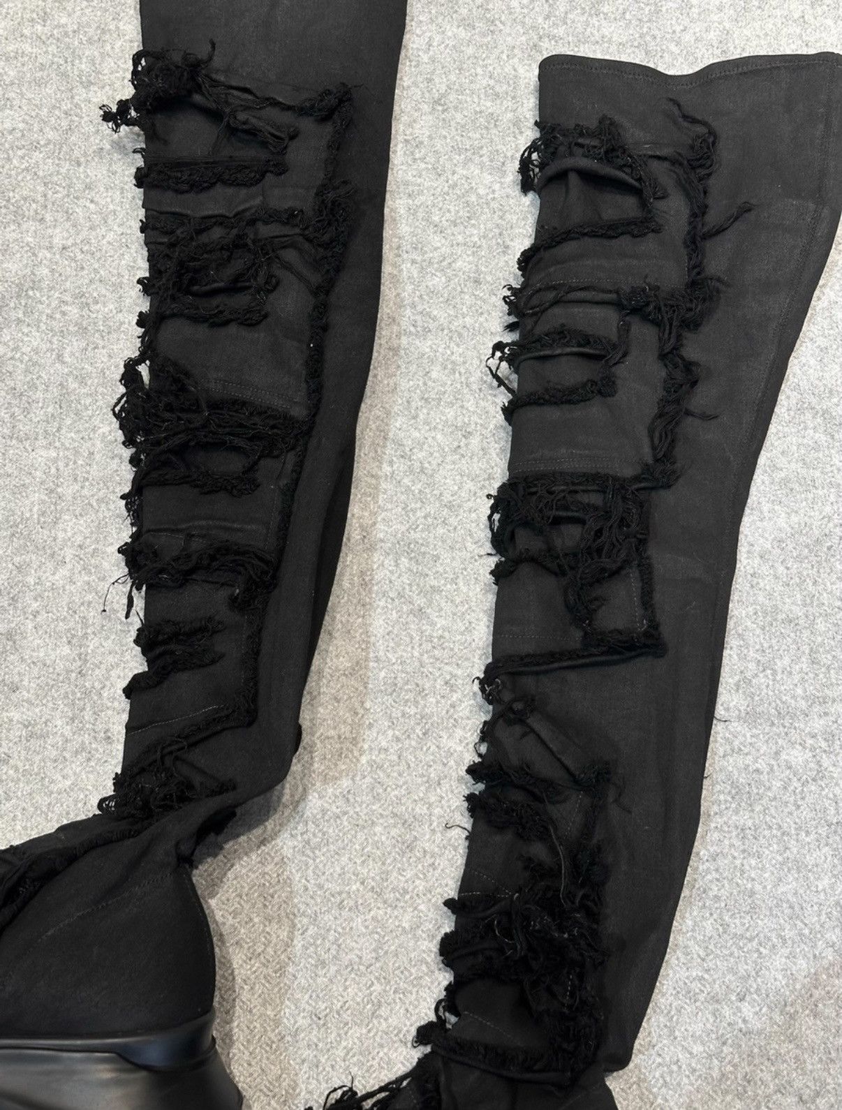 Rick Owens Rick Owens DRKSHDW Distressed Stretch Tank Boots Size US 7.5 / EU 40-41 - 2 Thumbnail