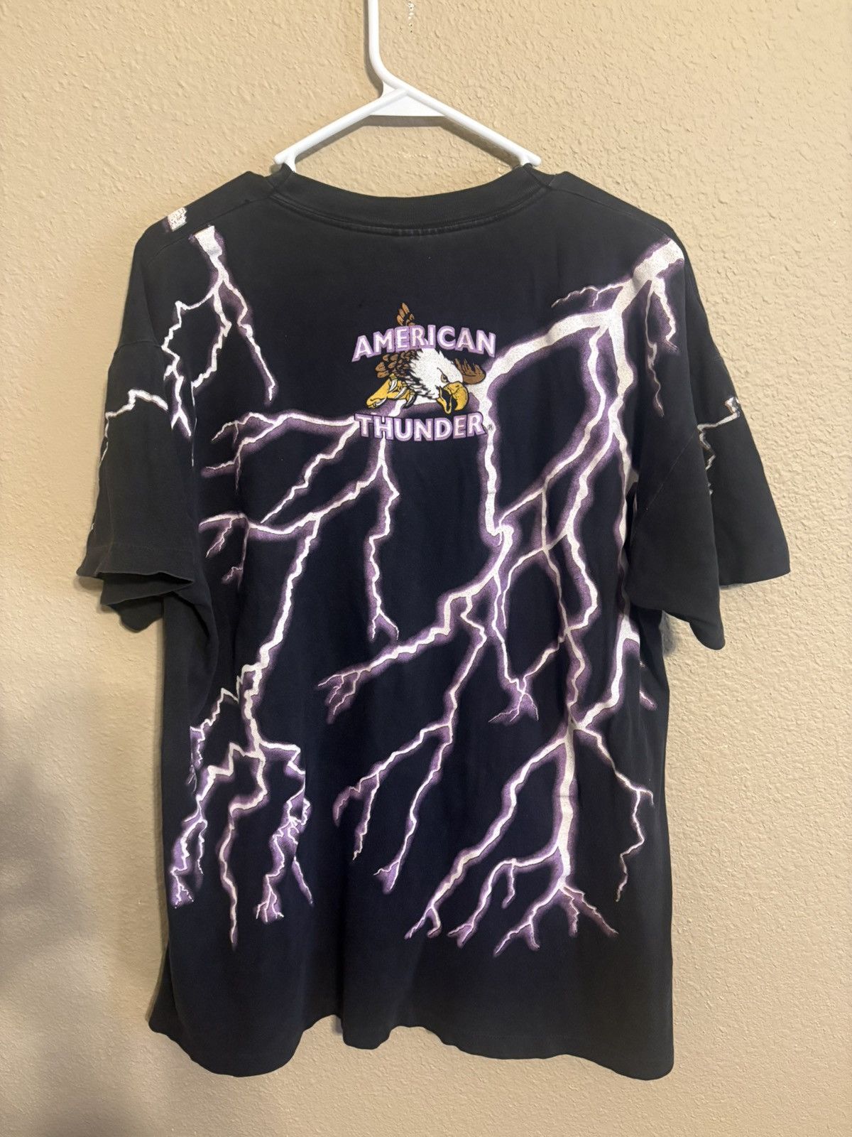 Travis Scott Vintage 90s American Thunder Lightning Shirt Travis Scott Size US XL / EU 56 / 4 - 2 Thumbnail