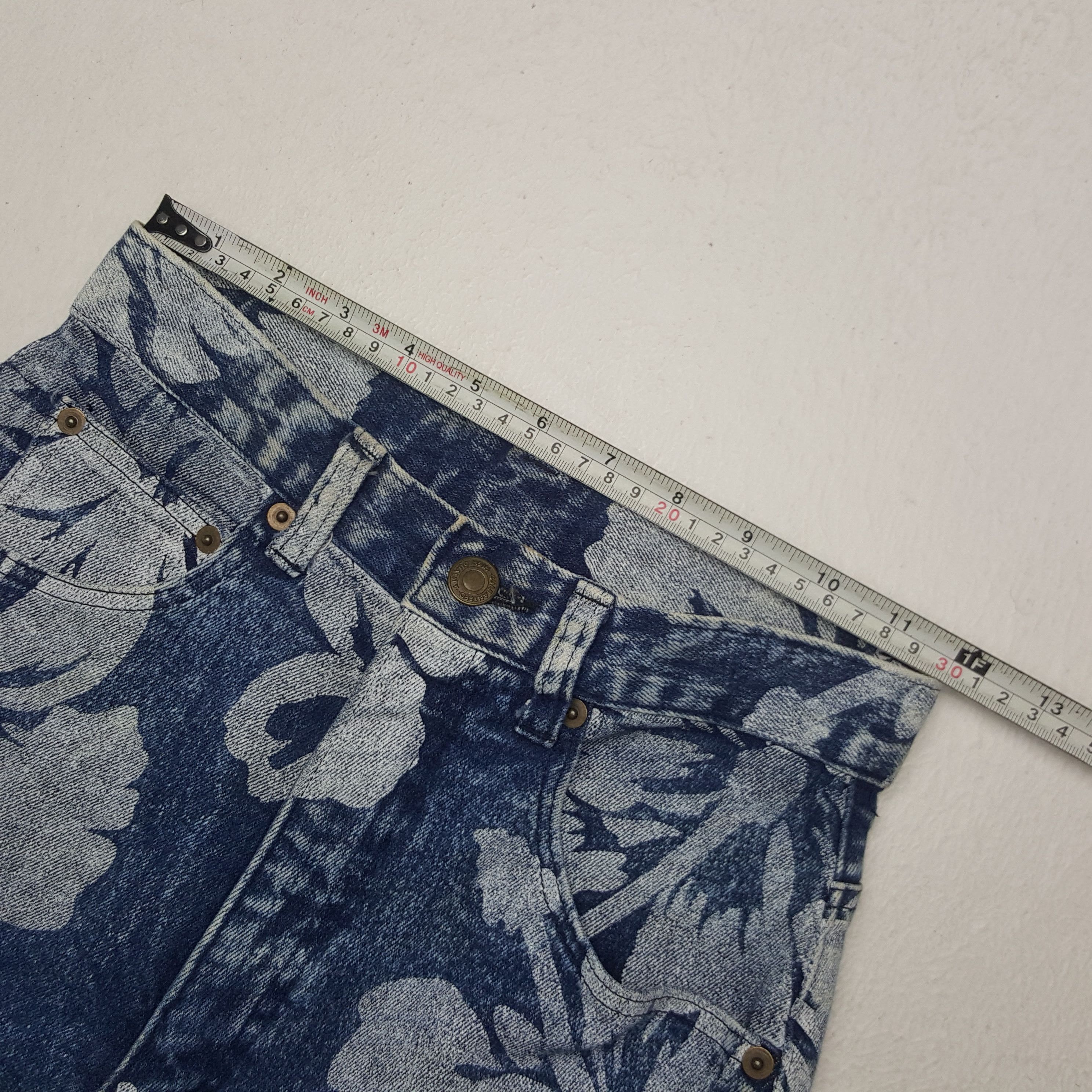 Japanese Brand × Vintage Vintage RYU Sports Fullprinted Denim Jeans Size 23" - 7 Thumbnail