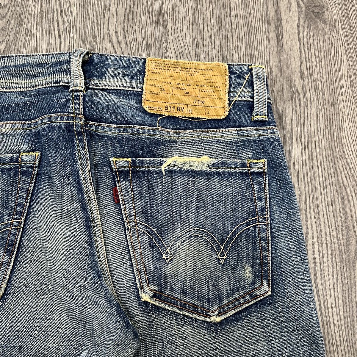 Seditionaries Edwin 511 - Skull Divino Distressed Denim 30x32 Ifsix Lgb Size US 29 - 13 Thumbnail