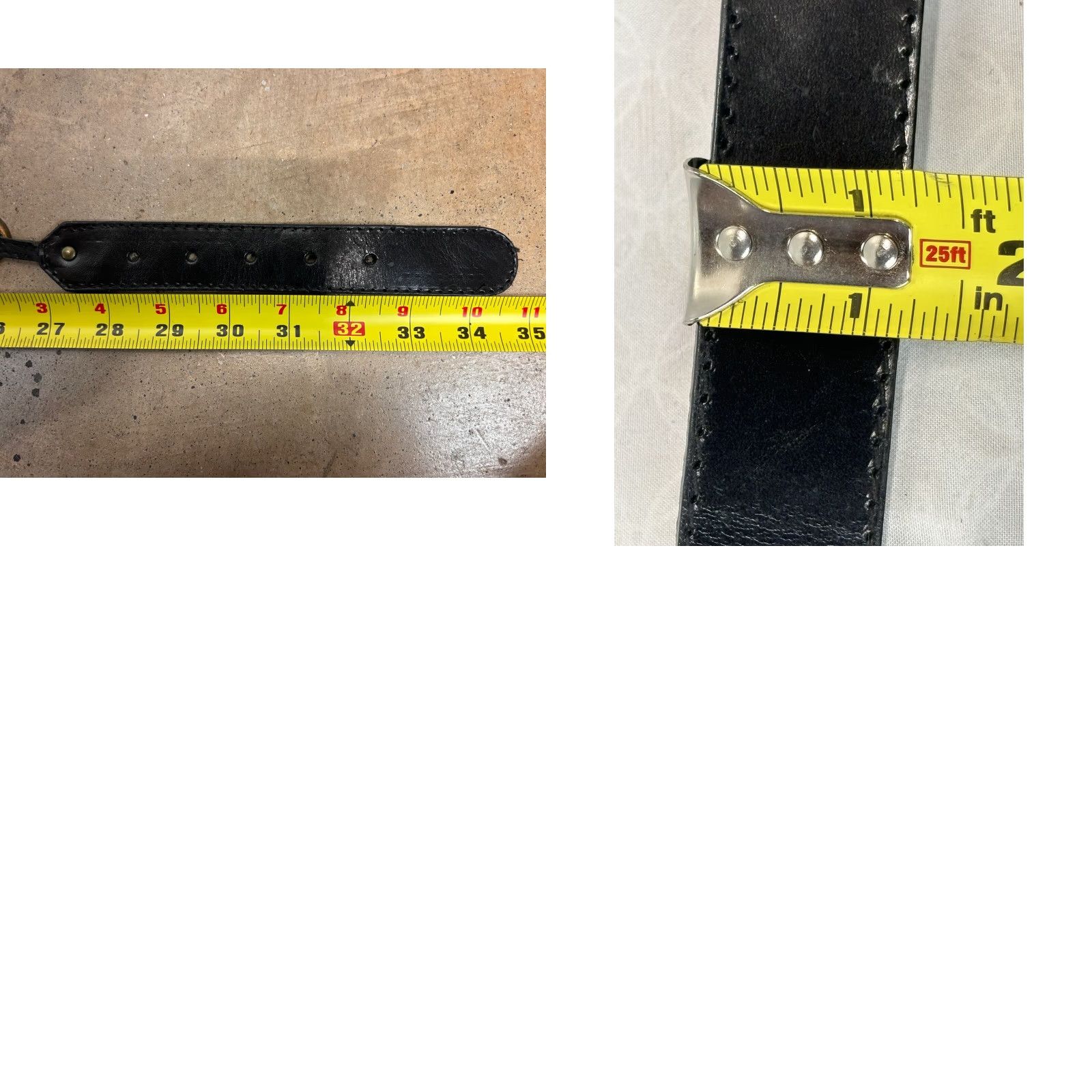 Liz Claiborne VINTAGE Liz Claiborne Belt Leather Black Elephant Brass Hardware 28”-32” Womens M Size ONE SIZE - 8 Thumbnail