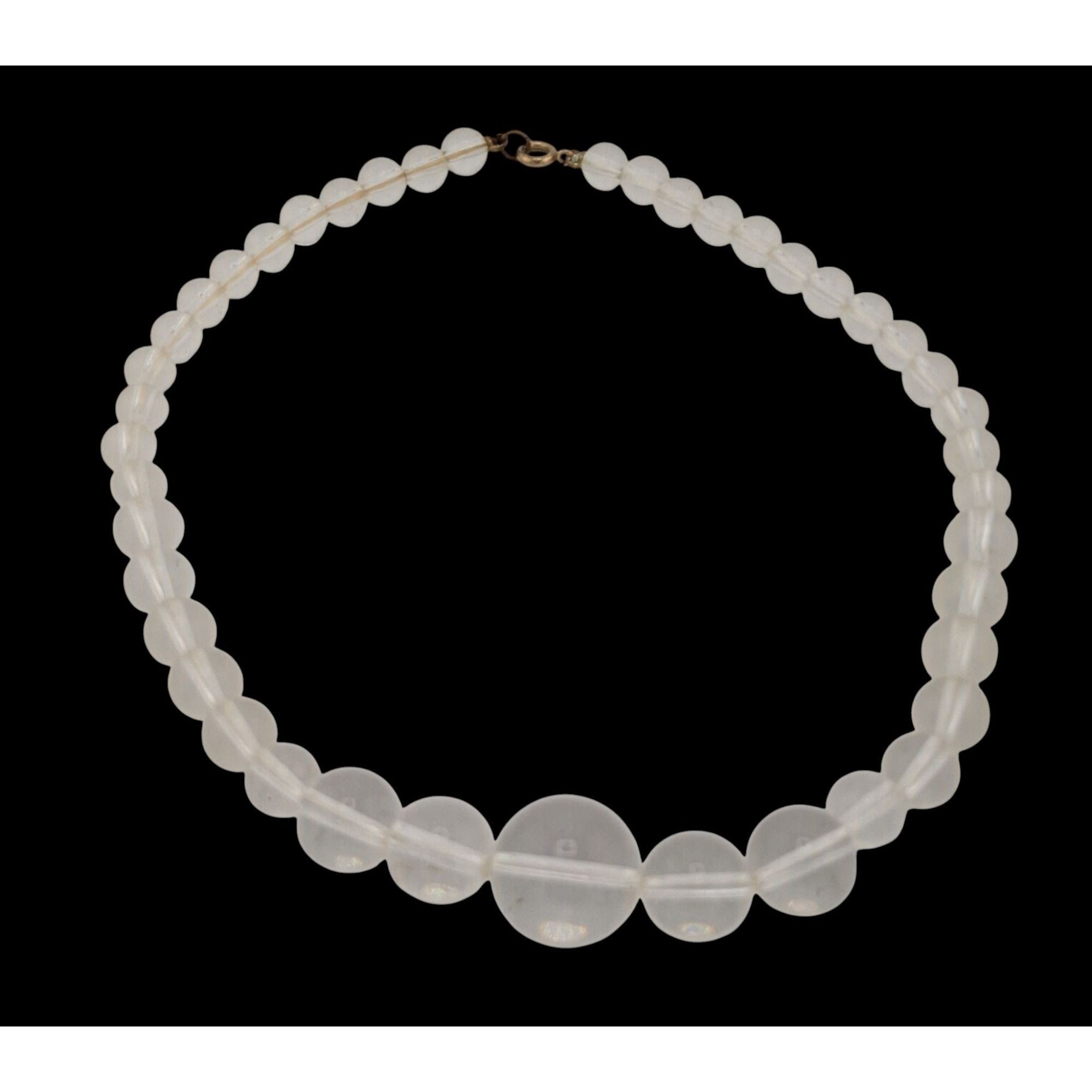 Other Vintage Crystal Clear Lucite Beaded Necklace Size ONE SIZE - 2 Thumbnail