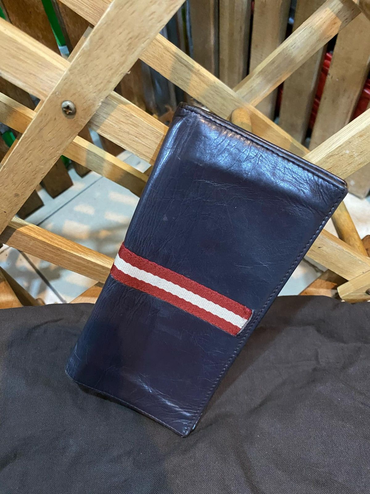 Bally × Designer × Vintage Bally Wallet Purse Brown Red Canvas Leather unisex Size ONE SIZE - 3 Thumbnail
