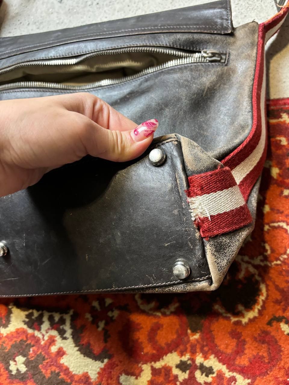 Bally × Vintage Vintage Y2K Bally Leather Messenger Crossbody Shoulder Bag Size ONE SIZE - 9 Thumbnail