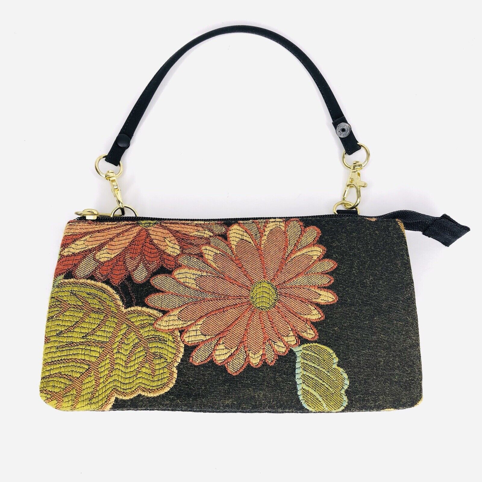 Other Danny K Women Embroidered Floral Wallet Handle Black Size ONE SIZE - 1 Thumbnail