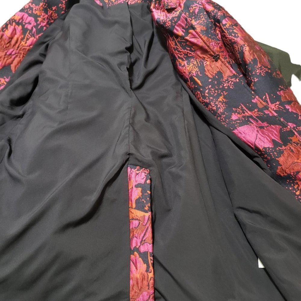 Chicos CT819 Chico's Tapestry Mid-thigh Fuchsia & Black Blazer Size XL / US 12-14 / IT 48-50 - 10 Thumbnail