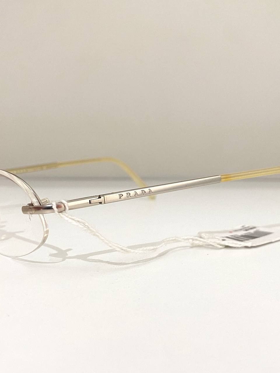 Prada Prada Logo Rimless Retro Oval Vintage Eyeglasses Size ONE SIZE - 7 Thumbnail