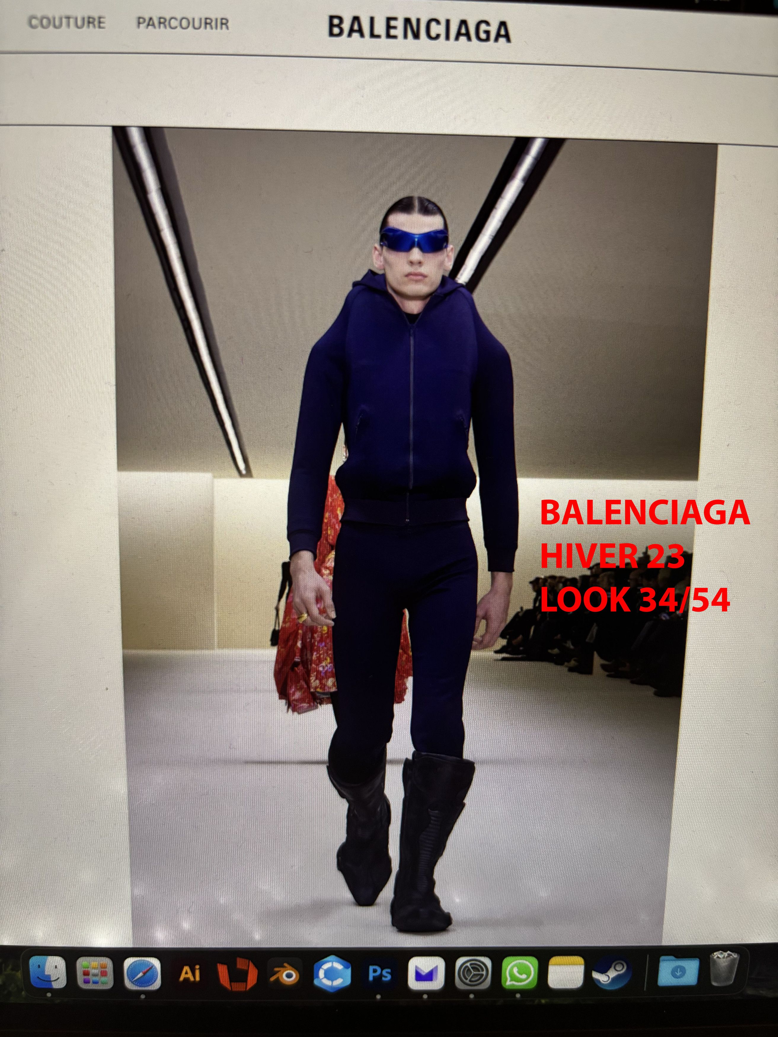 Balenciaga Low-waist Fitted Pants in Navy Blue Size US 30 / EU 46 - 13 Thumbnail