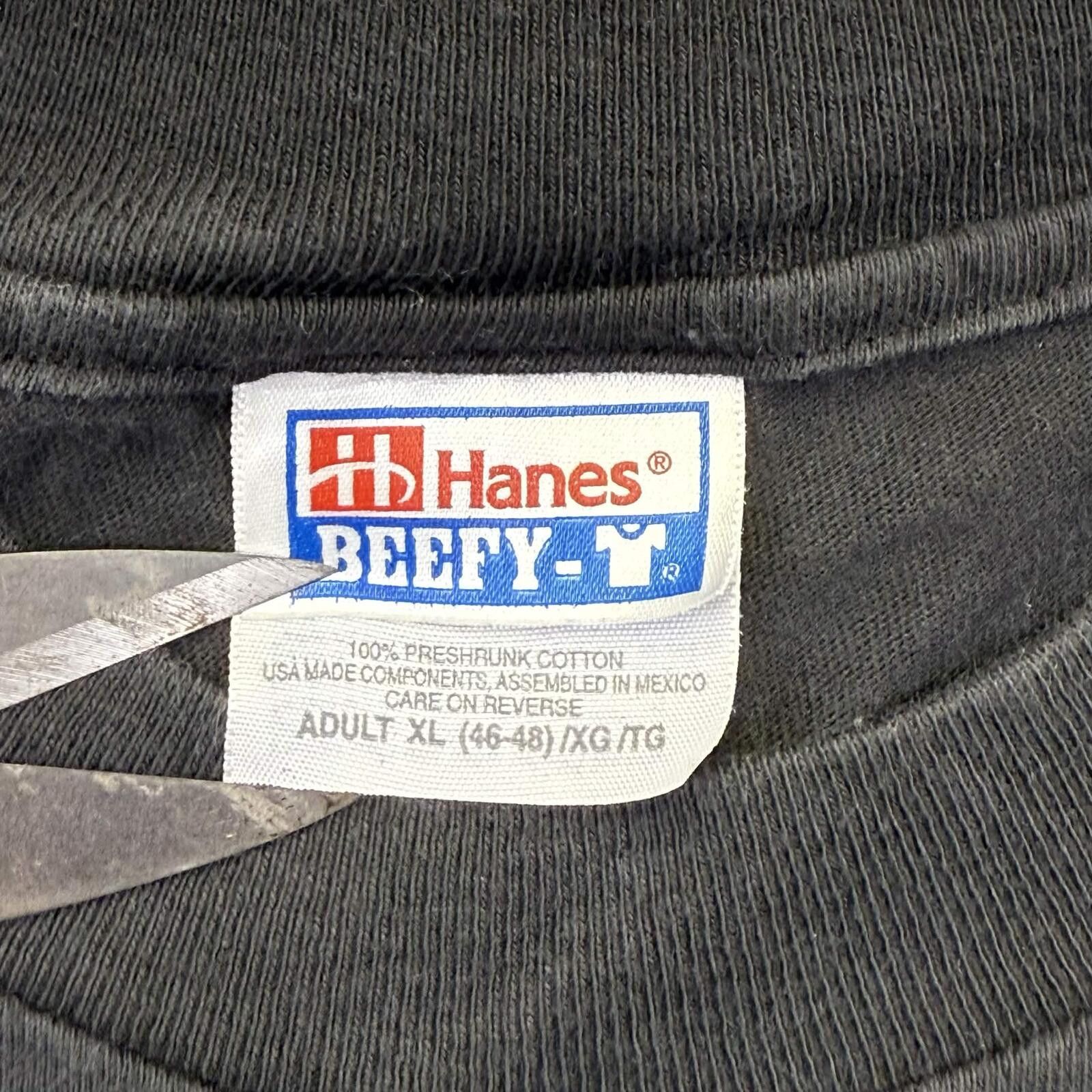 Hanes Hanes Beefy-T Vintage 90s Raiders vs Long Sleeve Shirt Size US XL / EU 56 / 4 - 3 Thumbnail