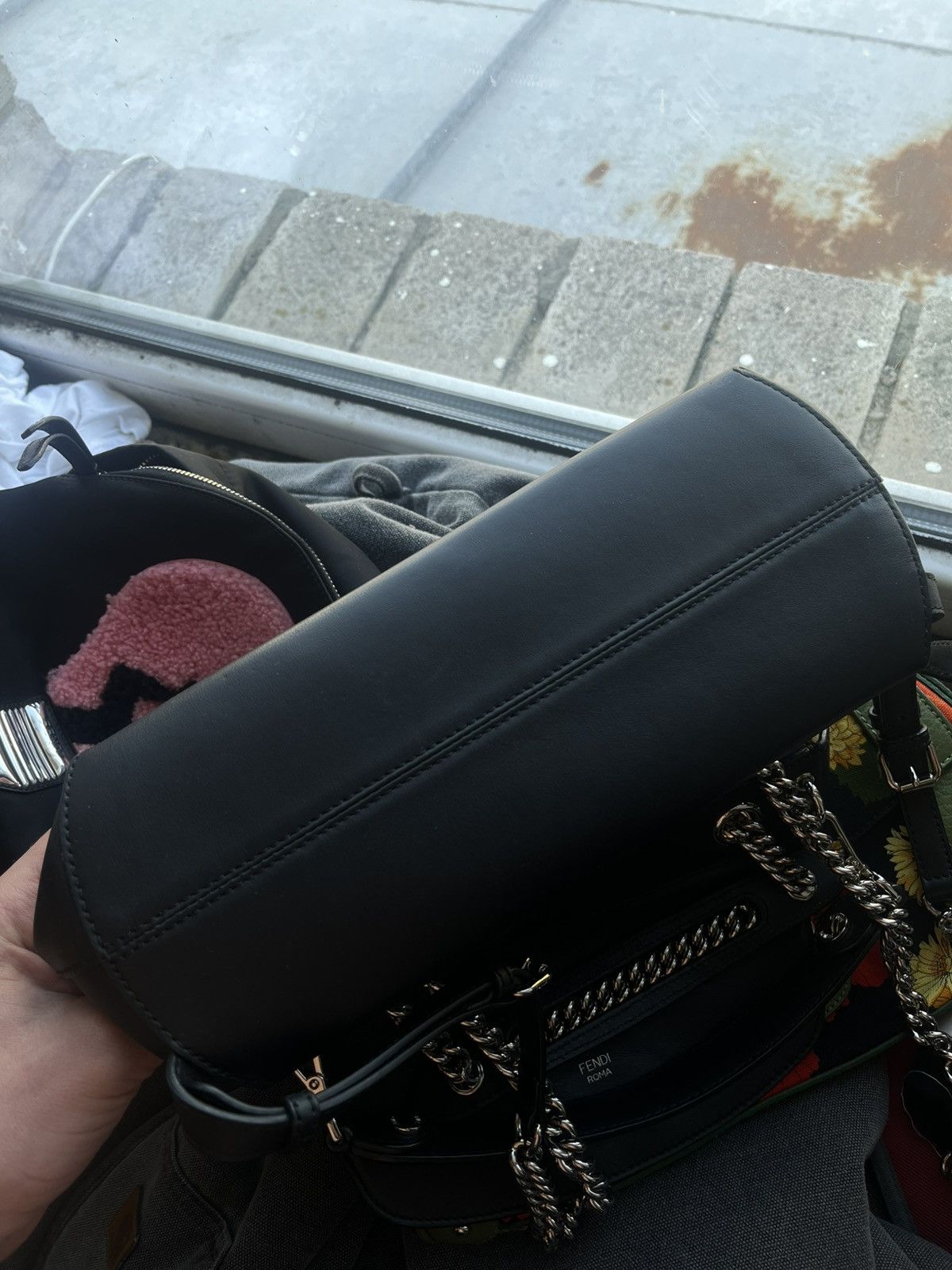 Fendi Fendi Roma Black Leather Convertible Bag / Backpack 2-Way Size ONE SIZE - 8 Thumbnail