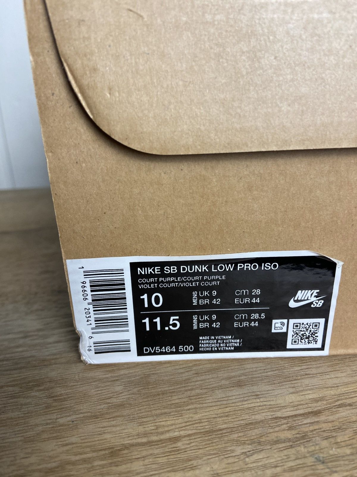 Nike Used Nike Sb Dunk Low Pro Iso Orange Label Purple Size 10US Size US 10 / EU 43 - 3 Thumbnail