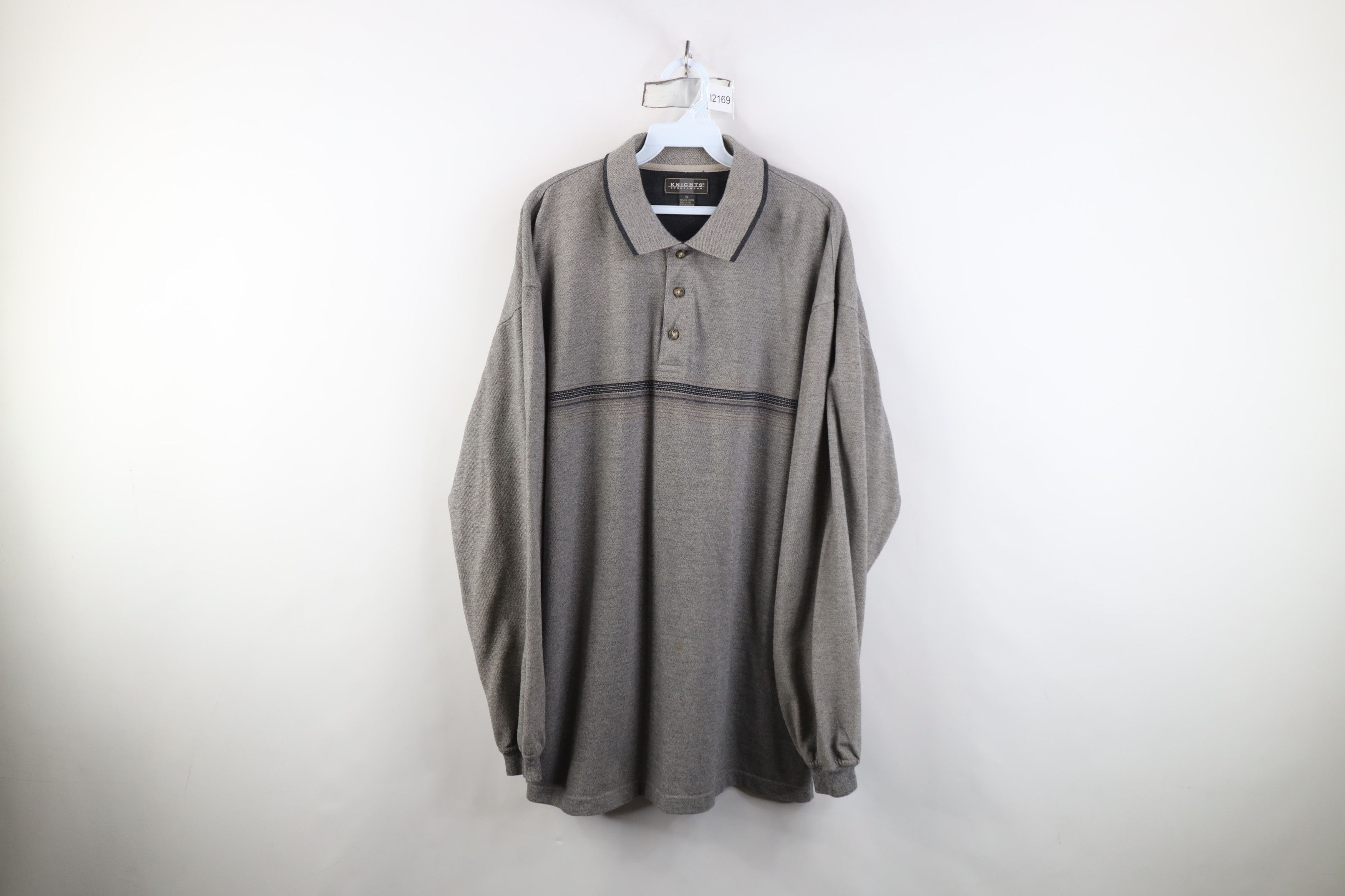 Vintage Vintage 90s Streetwear Knit Long Sleeve Rugby Polo Shirt Size US XL / EU 56 / 4 - 1 Thumbnail