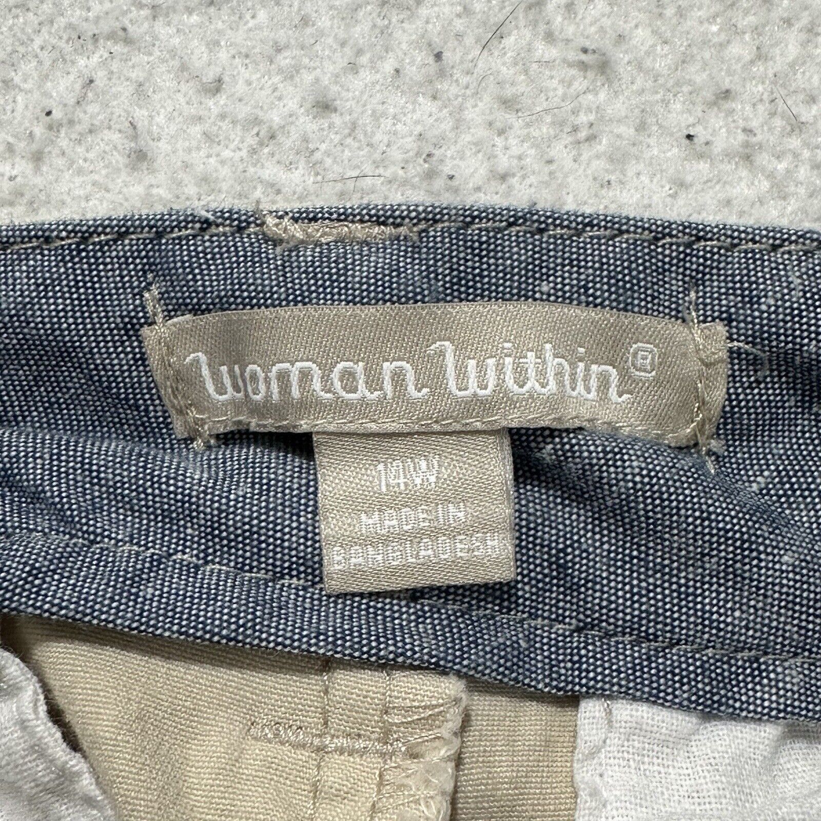 Other Woman Within 14W Chino Pants Light Khaki Beige High Rise Size 36" / US 14 / IT 50 - 5 Thumbnail