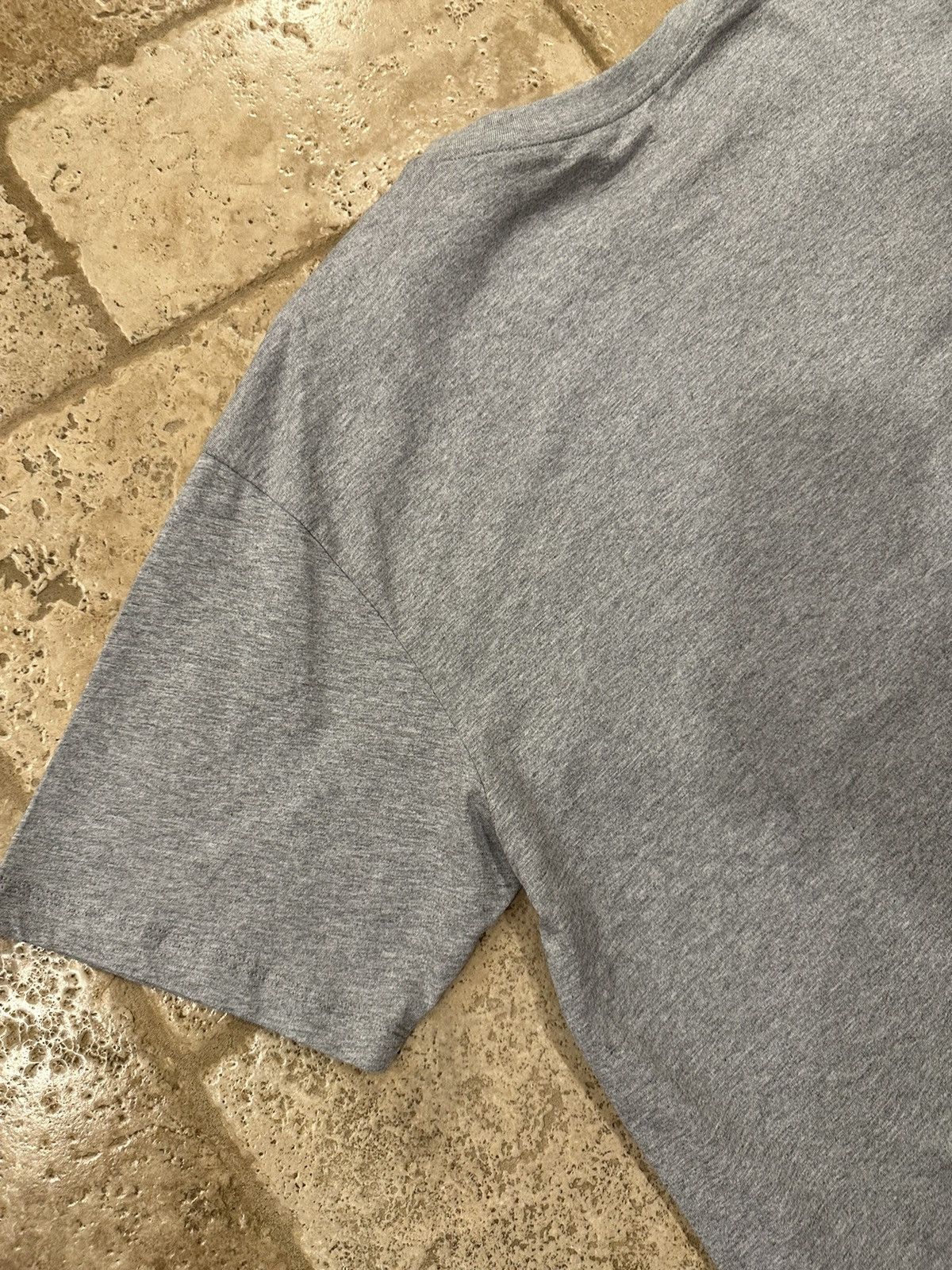 Celine × Hedi Slimane Celine Gradient Logo Print Grey Melange Loose T-Shirt Size US L / EU 52-54 / 3 - 9 Thumbnail