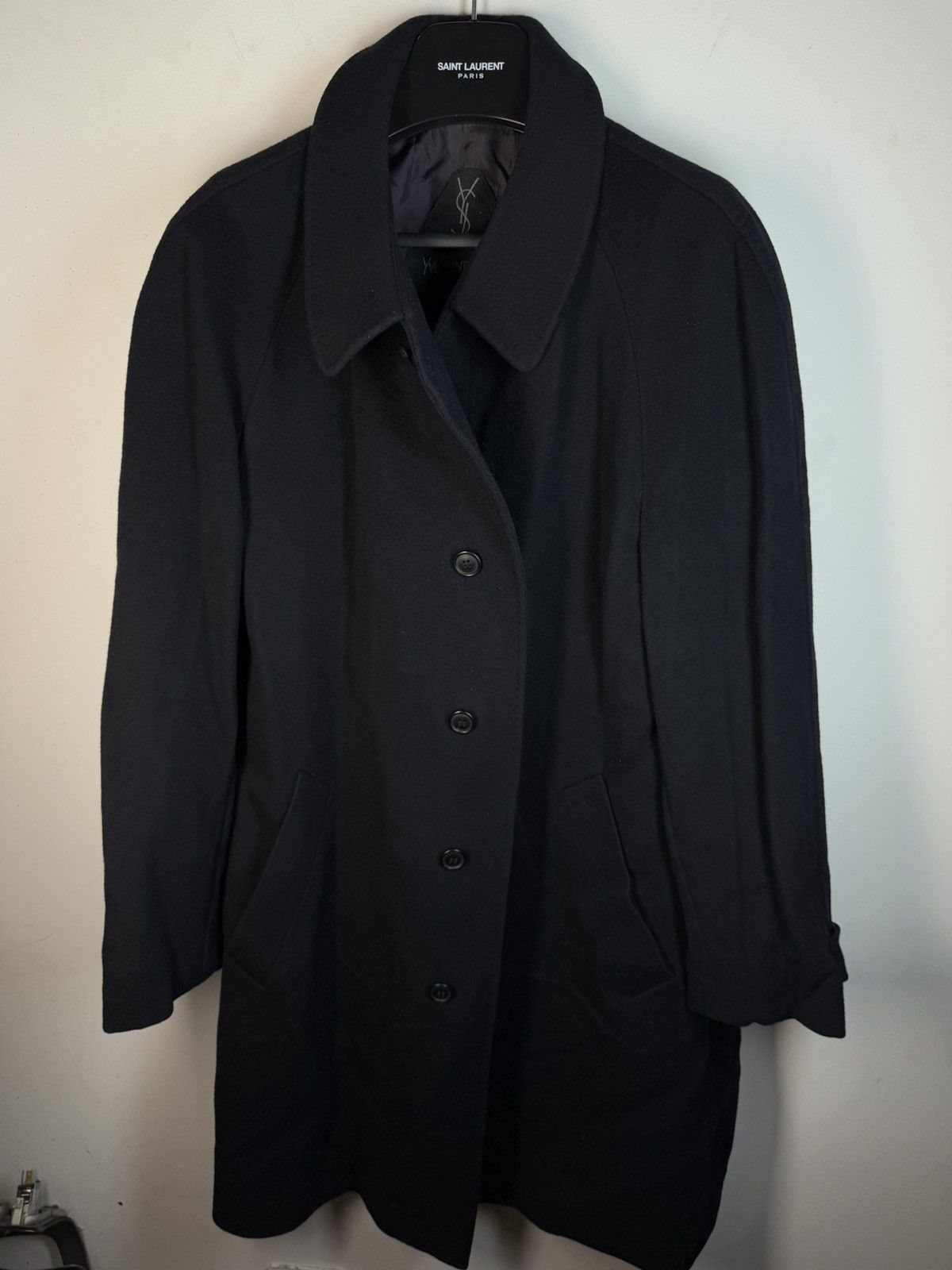 Yves Saint Laurent 90's Wool YSL Coat Long France | Grailed