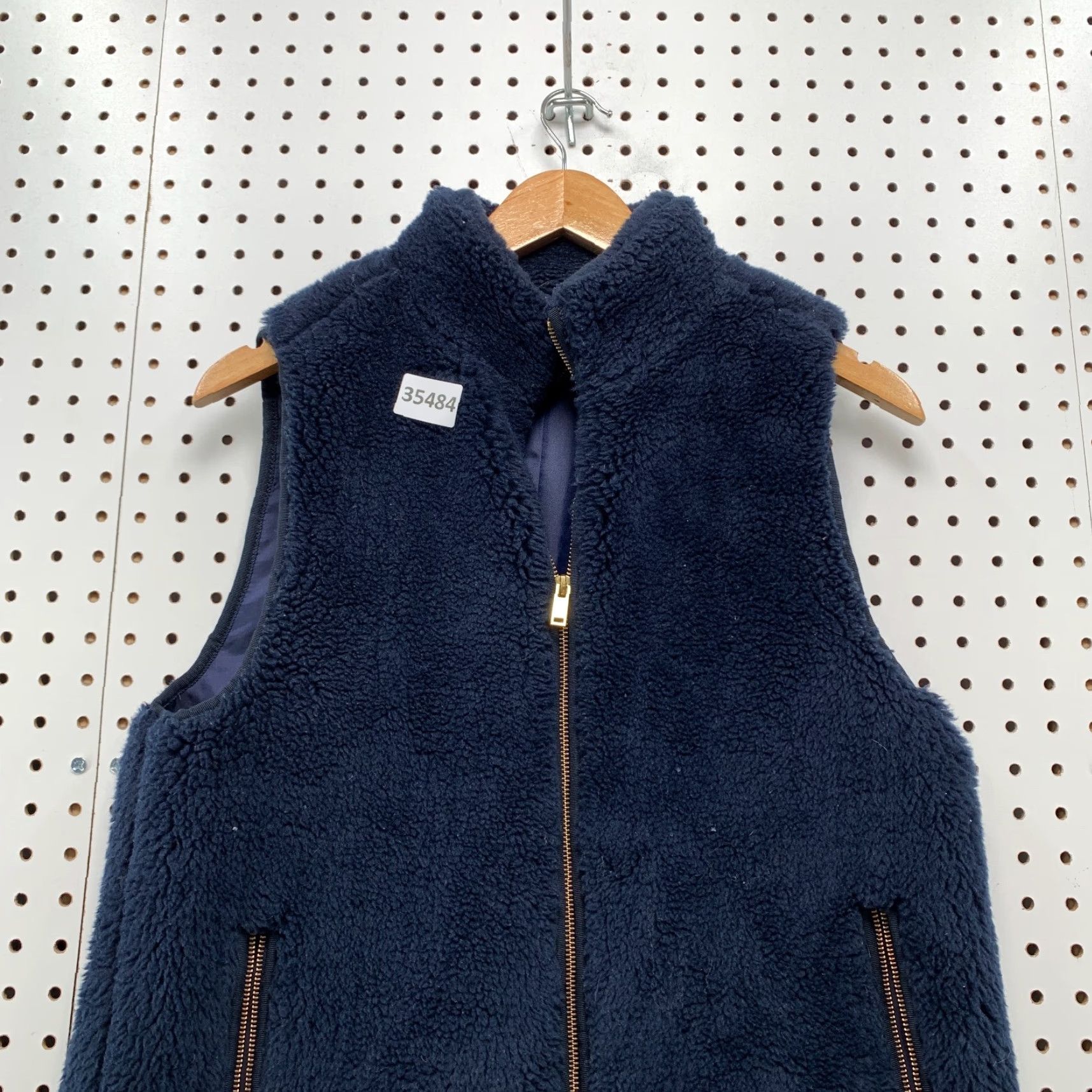 J.Crew JCrew Sherpa Vest jacket Womens Small Blue Deep Pile Sleeveless 19.5x24 Size S / US 4 / IT 40 - 2 Thumbnail