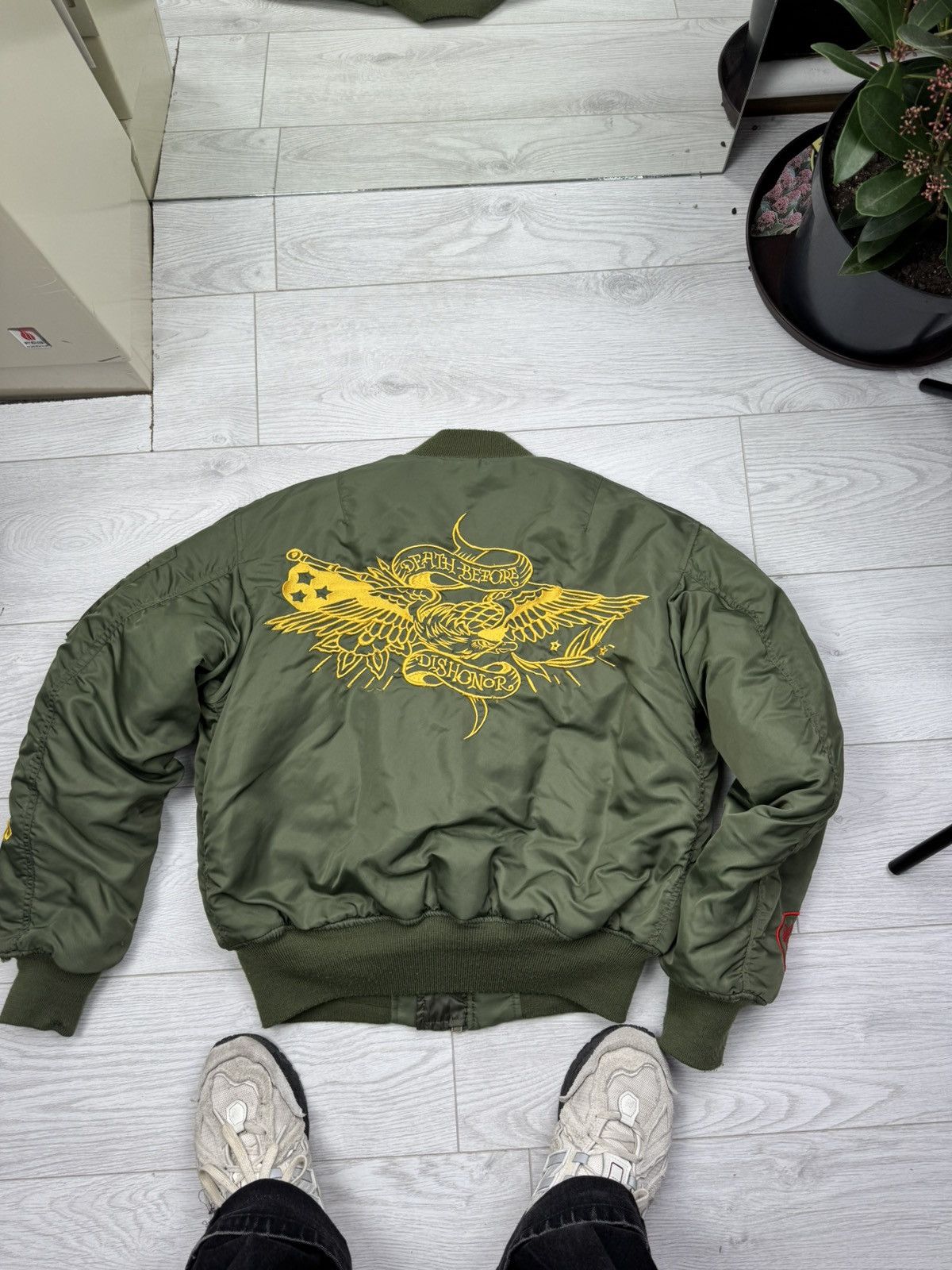 Christian Audigier × Ed Hardy × Vintage Vintage Ed Hardy By Christian Audigier MA1 Bomber Jacket Size US M / EU 48-50 / 2 - 7 Thumbnail