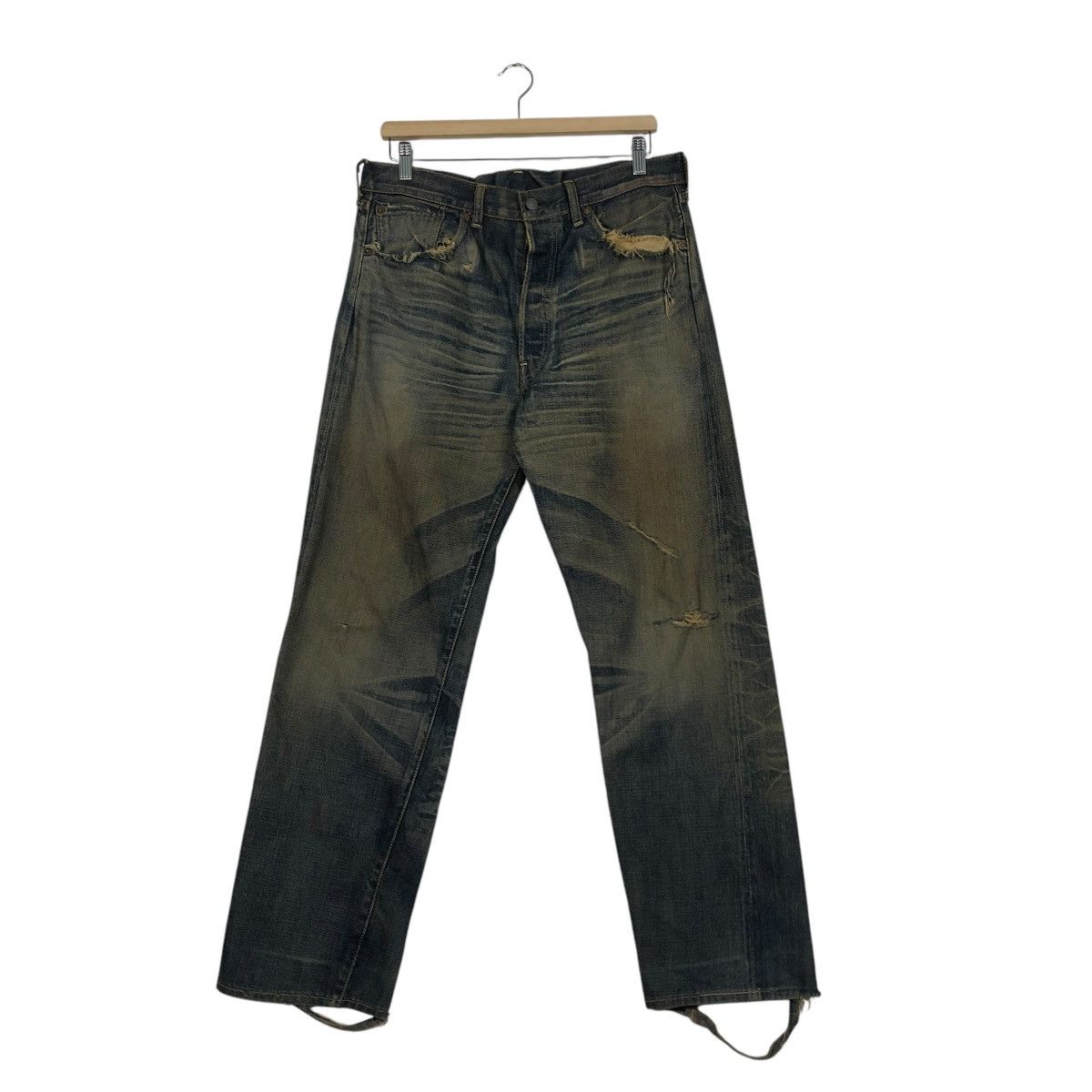 Levi's 🔥VINTAGE REPRODUCTION LEVI’S BIG E REDLINE DENIM LOT 501 Size US 34 / EU 50 - 3 Thumbnail