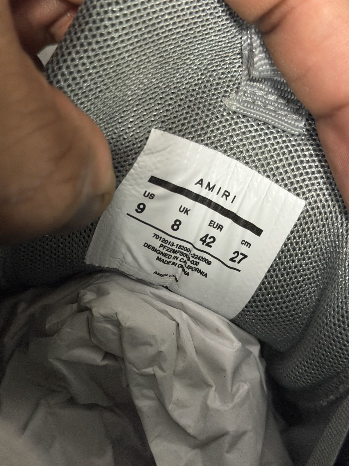 Amiri Amiri Bone Runner Grey Sneakers Size US 9 / EU 42 - 8 Thumbnail