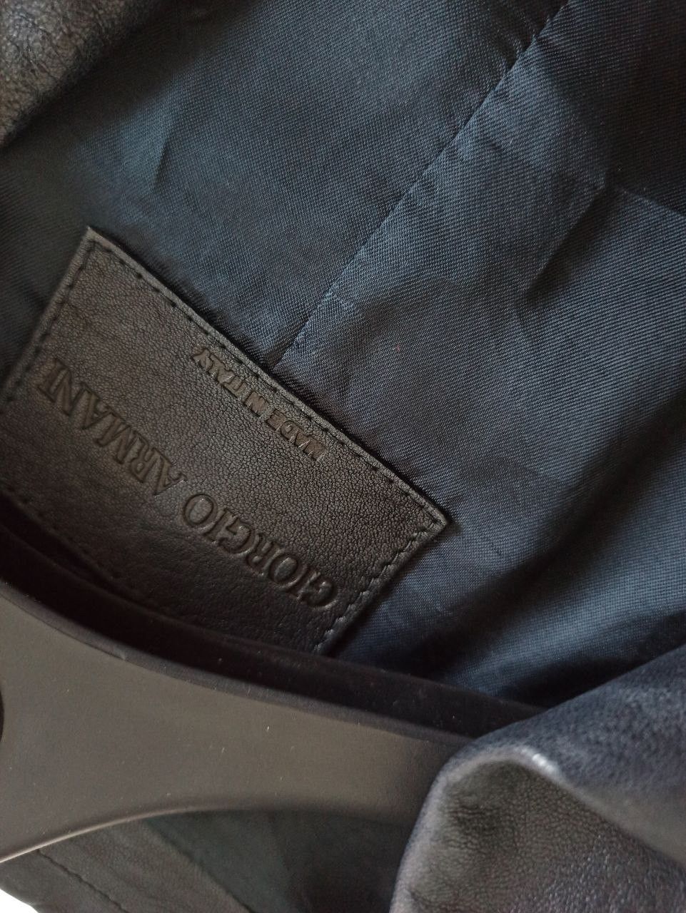 Giorgio Armani Giorgio Armani Single-breasted, nappa-leather jacket Size 50S - 8 Thumbnail