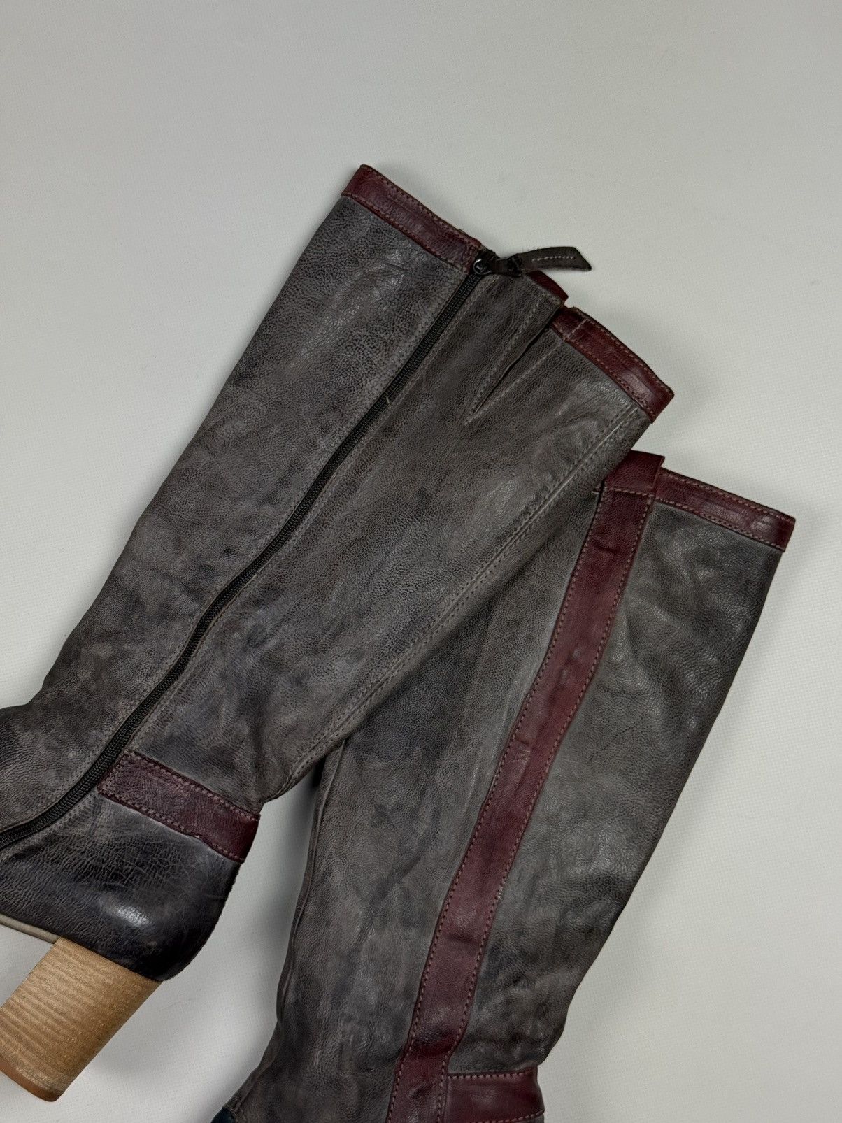A.S.98 Airstep A.S. 98 VTG Avant-Garde Leather Over The Knee Boots Size US 11 / IT 41 - 2 Thumbnail