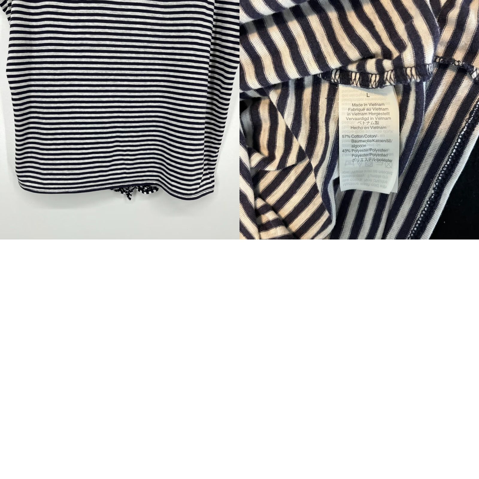 J.Crew J.CREW Tank Top Women's L White Striped Sleeveless Round Neck Size L / US 10 / IT 46 - 8 Thumbnail