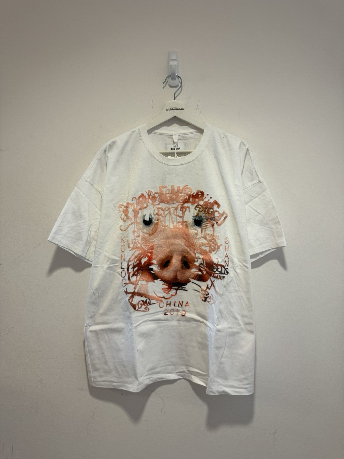 Doublet Doublet Year of the Pig Chaos Embroidery Tee | Grailed