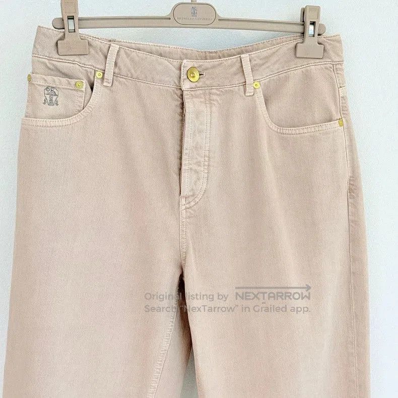 Brunello Cucinelli Brunello Cucinelli Men's Khaki Jeans. Size US 40 / EU 56 - 4 Thumbnail